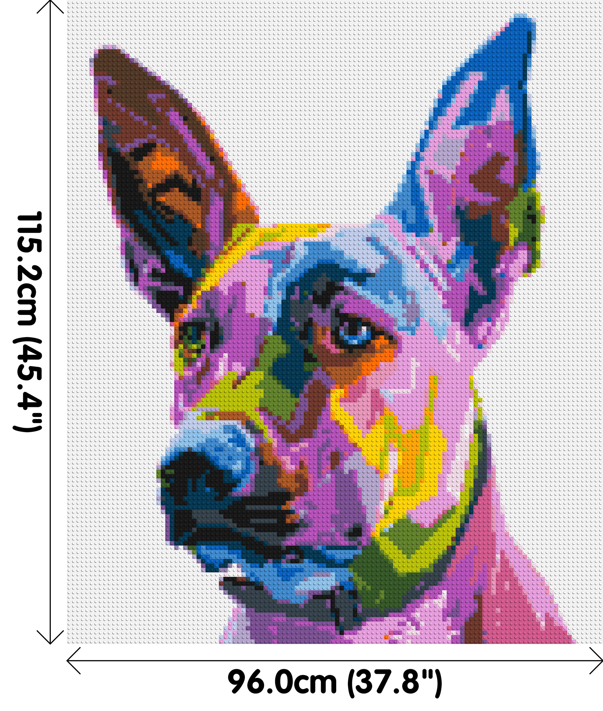 Belgian Malinois Colourful Pop Art - Brick Art Mosaic Kit 5x6 dimensions