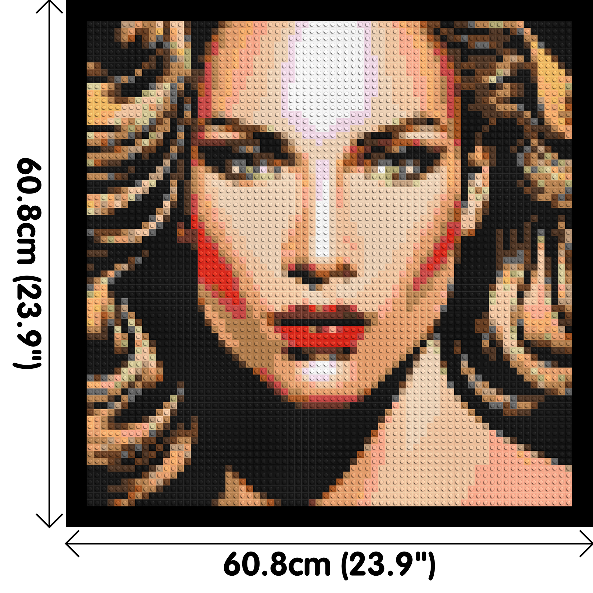 Jennifer Lopez - Brick Art Mosaic Kit 3x3 dimensions with frame