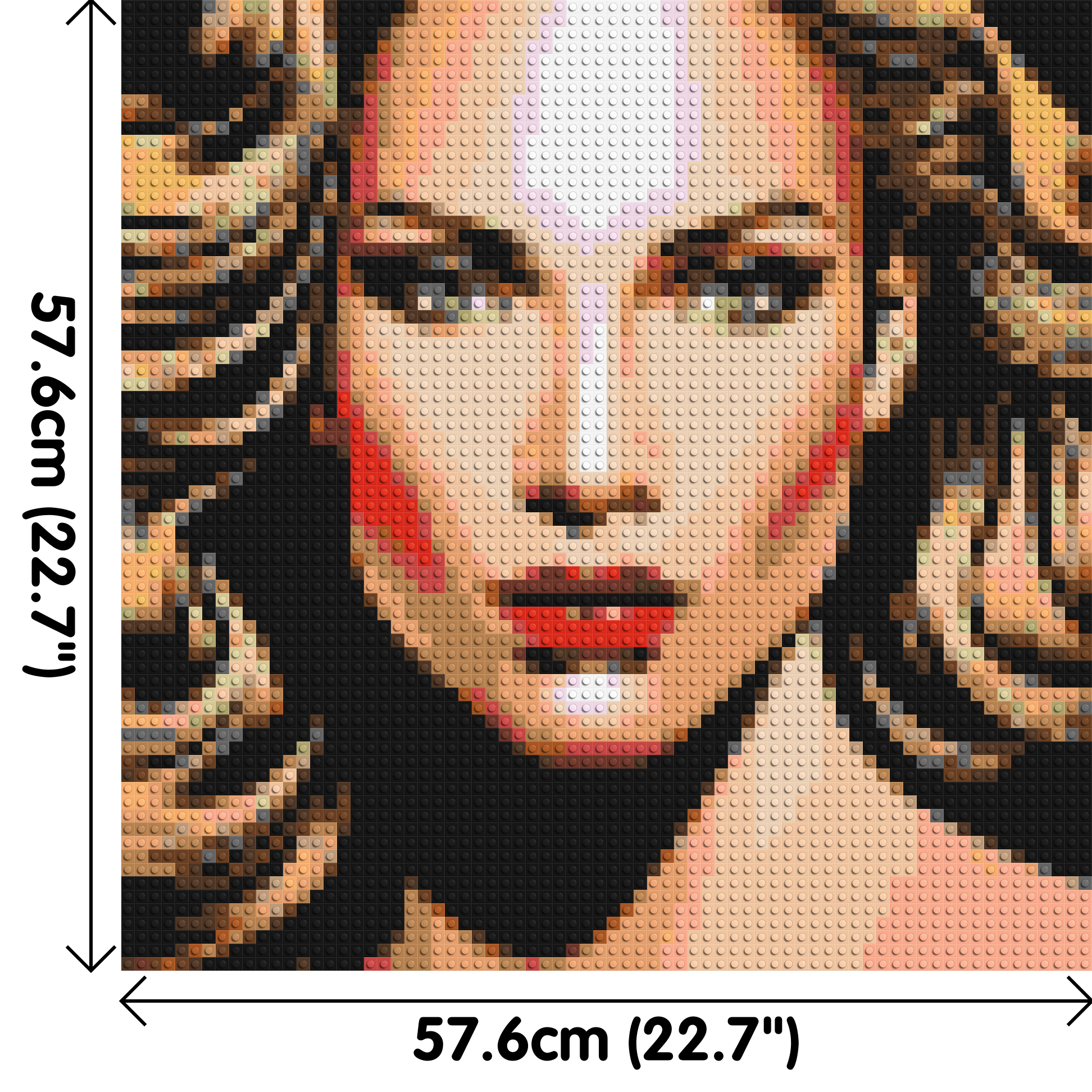 Jennifer Lopez - Brick Art Mosaic Kit 3x3 dimensions