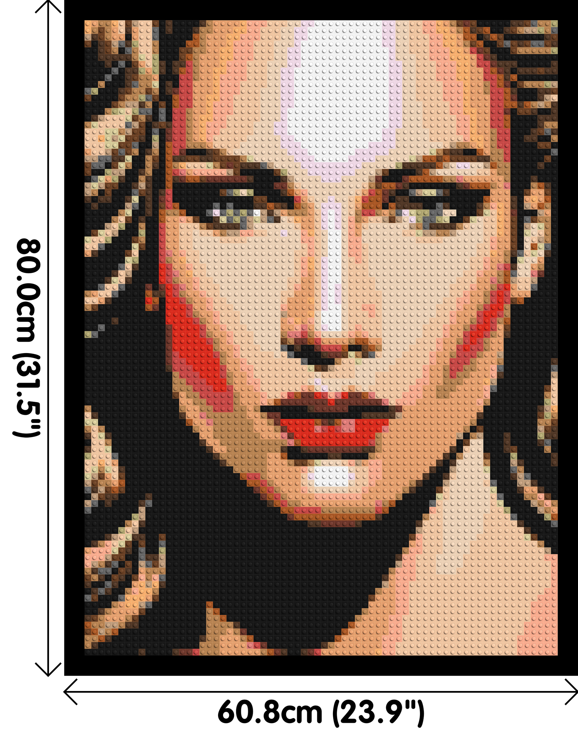 Jennifer Lopez - Brick Art Mosaic Kit 3x4 dimensions with frame