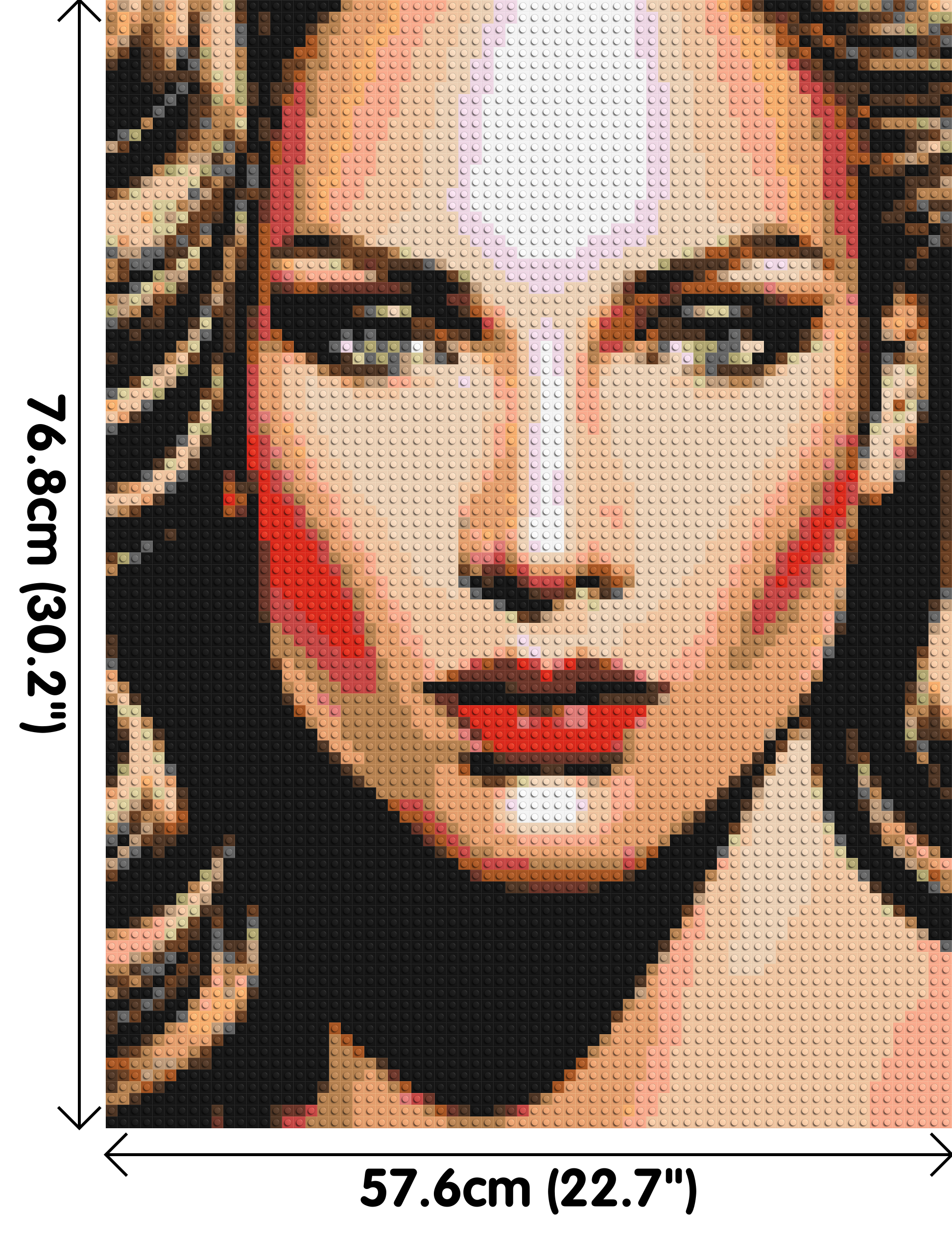 Jennifer Lopez - Brick Art Mosaic Kit 3x4 dimensions