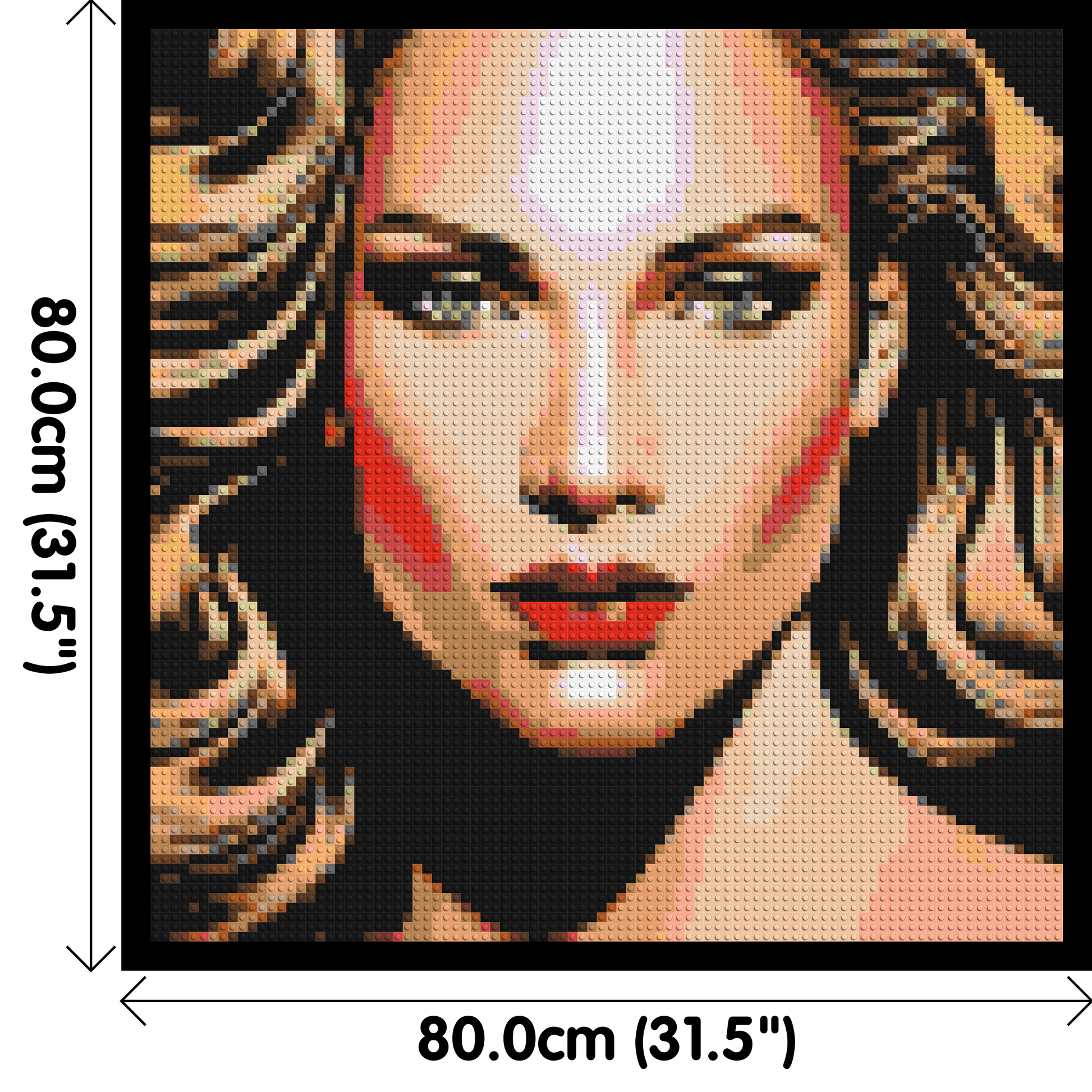 Jennifer Lopez - Brick Art Mosaic Kit 4x4 dimensions with frame