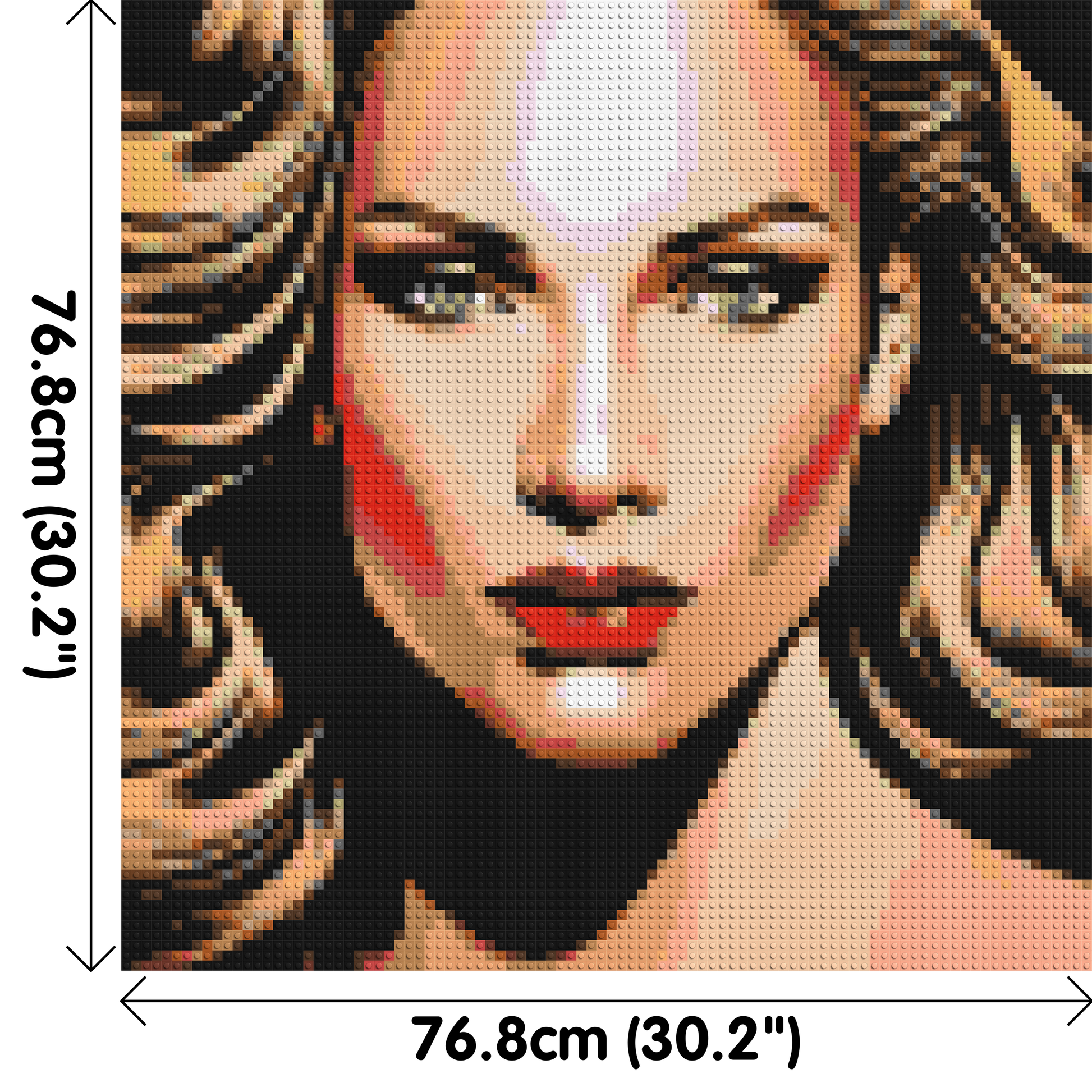 Jennifer Lopez - Brick Art Mosaic Kit 4x4 dimensions