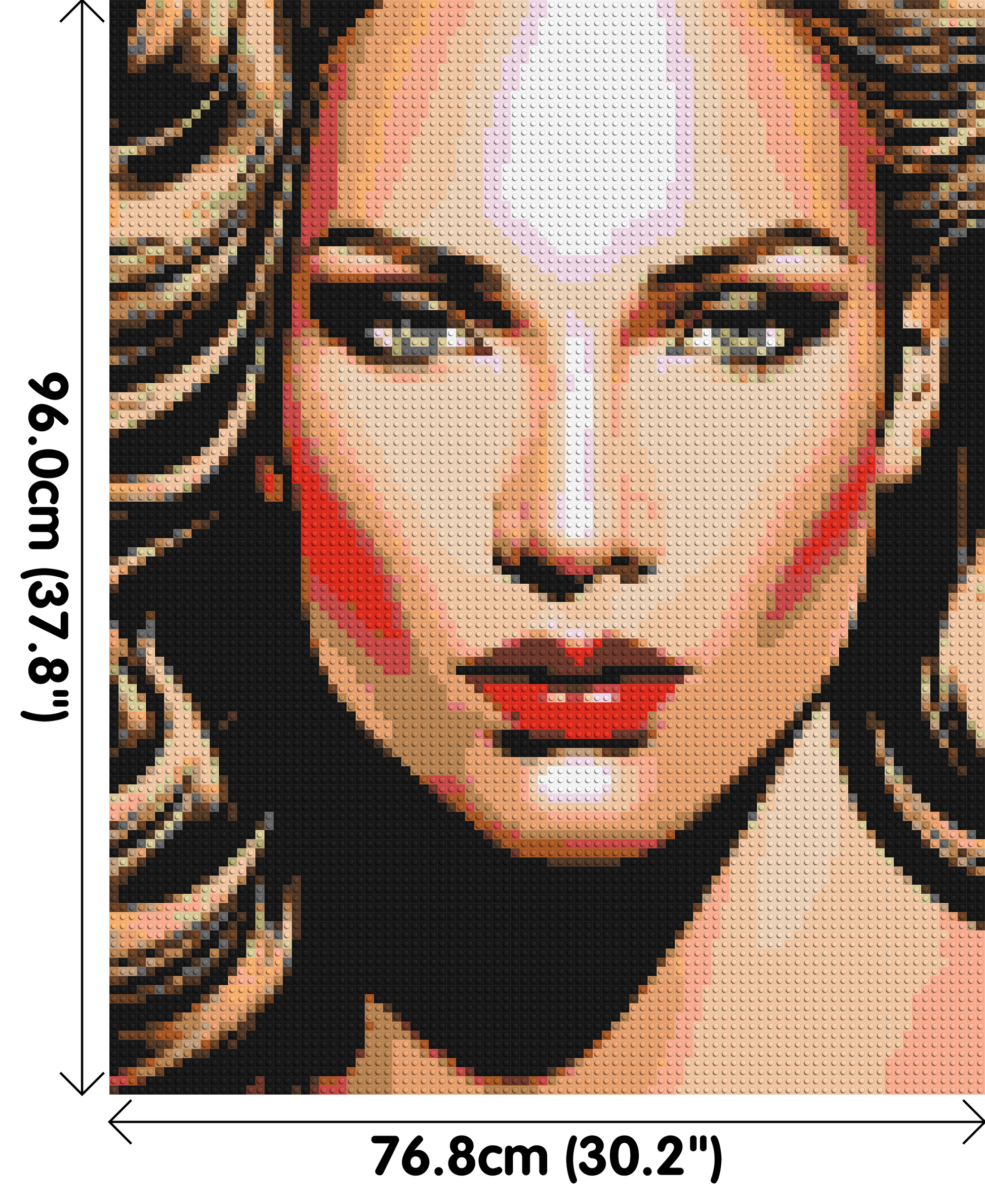 Jennifer Lopez - Brick Art Mosaic Kit 4x5 dimensions