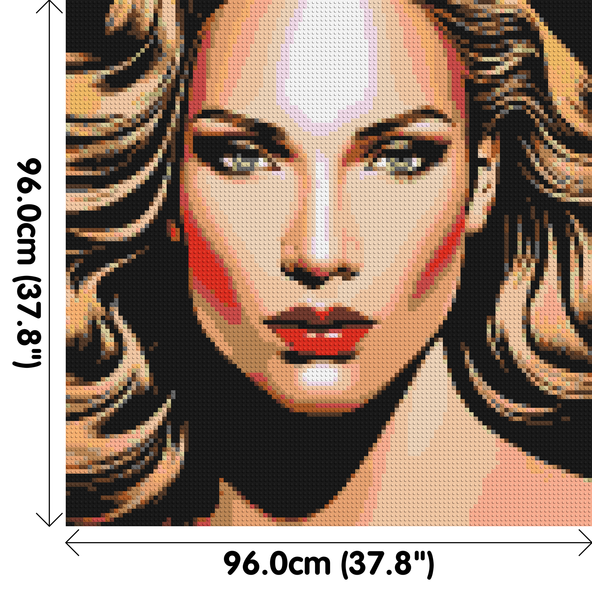 Jennifer Lopez - Brick Art Mosaic Kit 5x5 dimensions