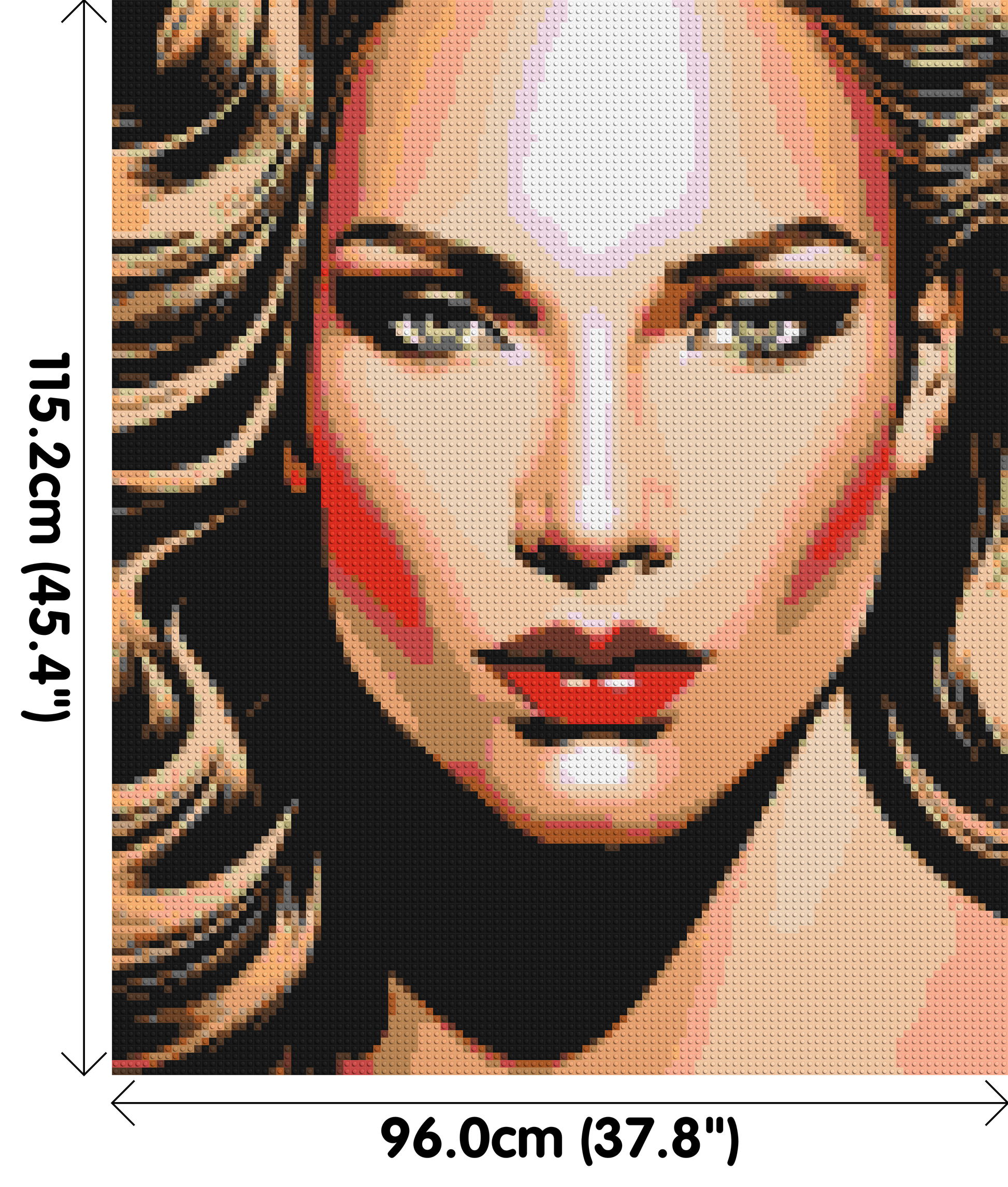 Jennifer Lopez - Brick Art Mosaic Kit 5x6 dimensions