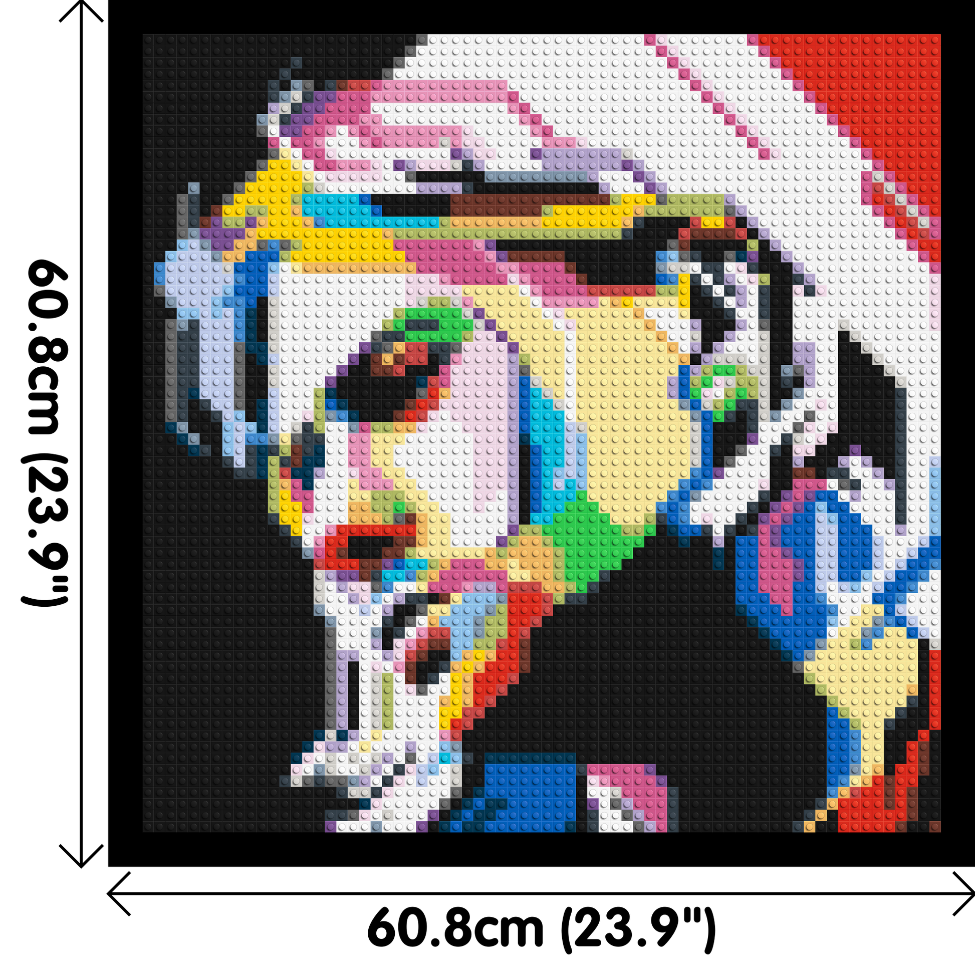 Kurt Cobain - Brick Art Mosaic Kit 3x3 dimensions with frame