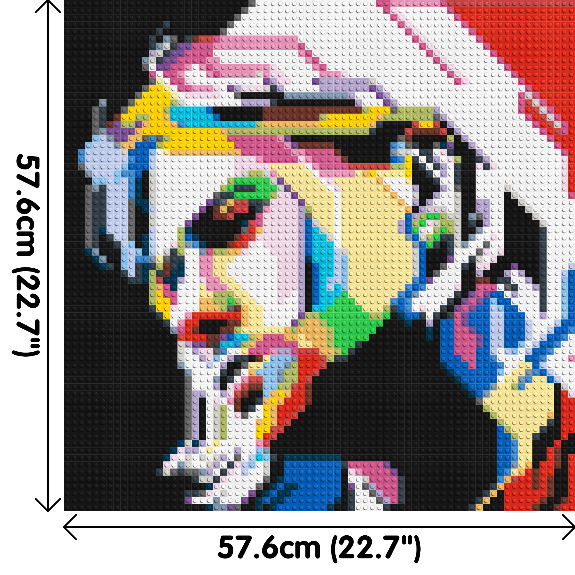 Kurt Cobain - Brick Art Mosaic Kit 3x3 dimensions