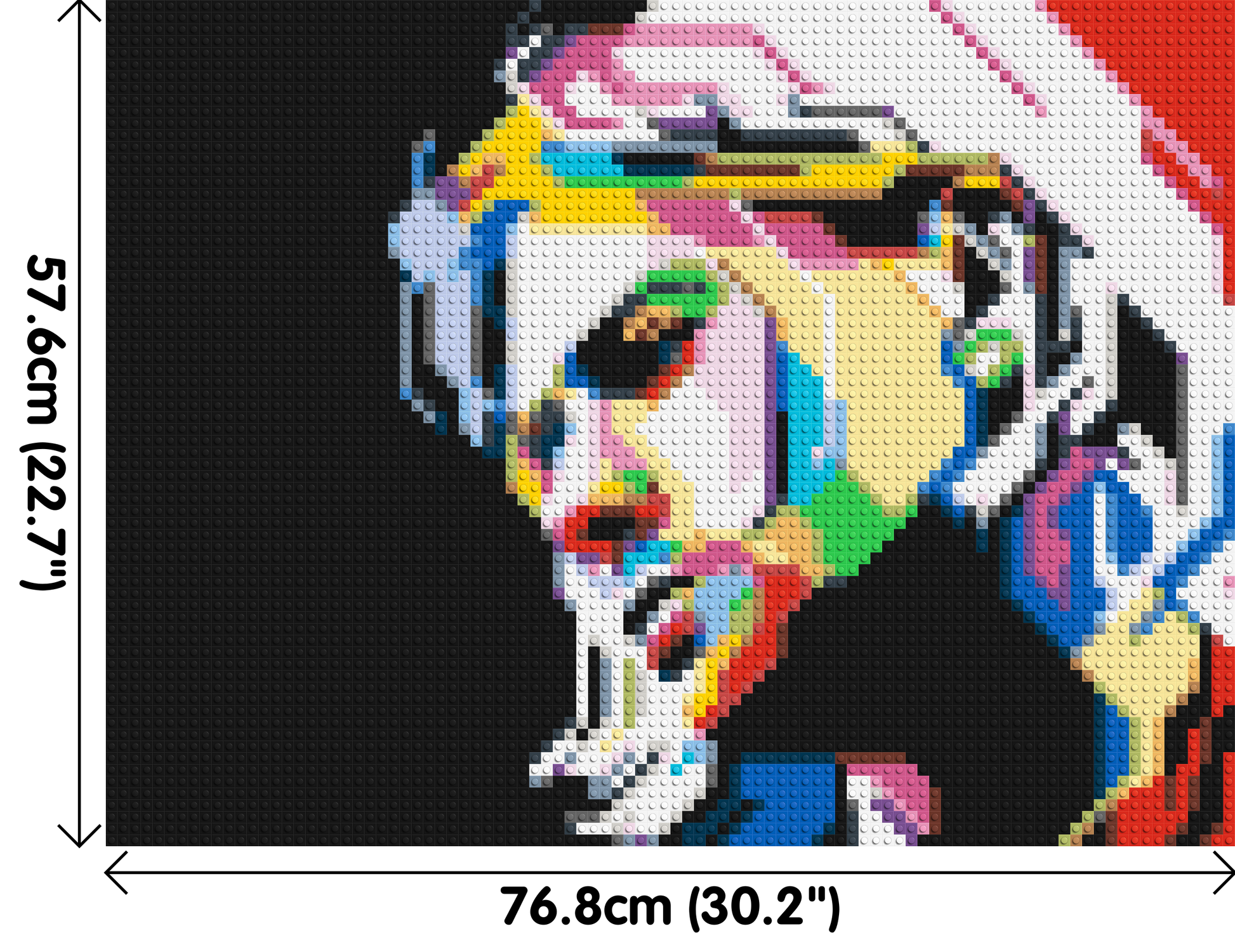 Kurt Cobain - Brick Art Mosaic Kit 4x3 dimensions