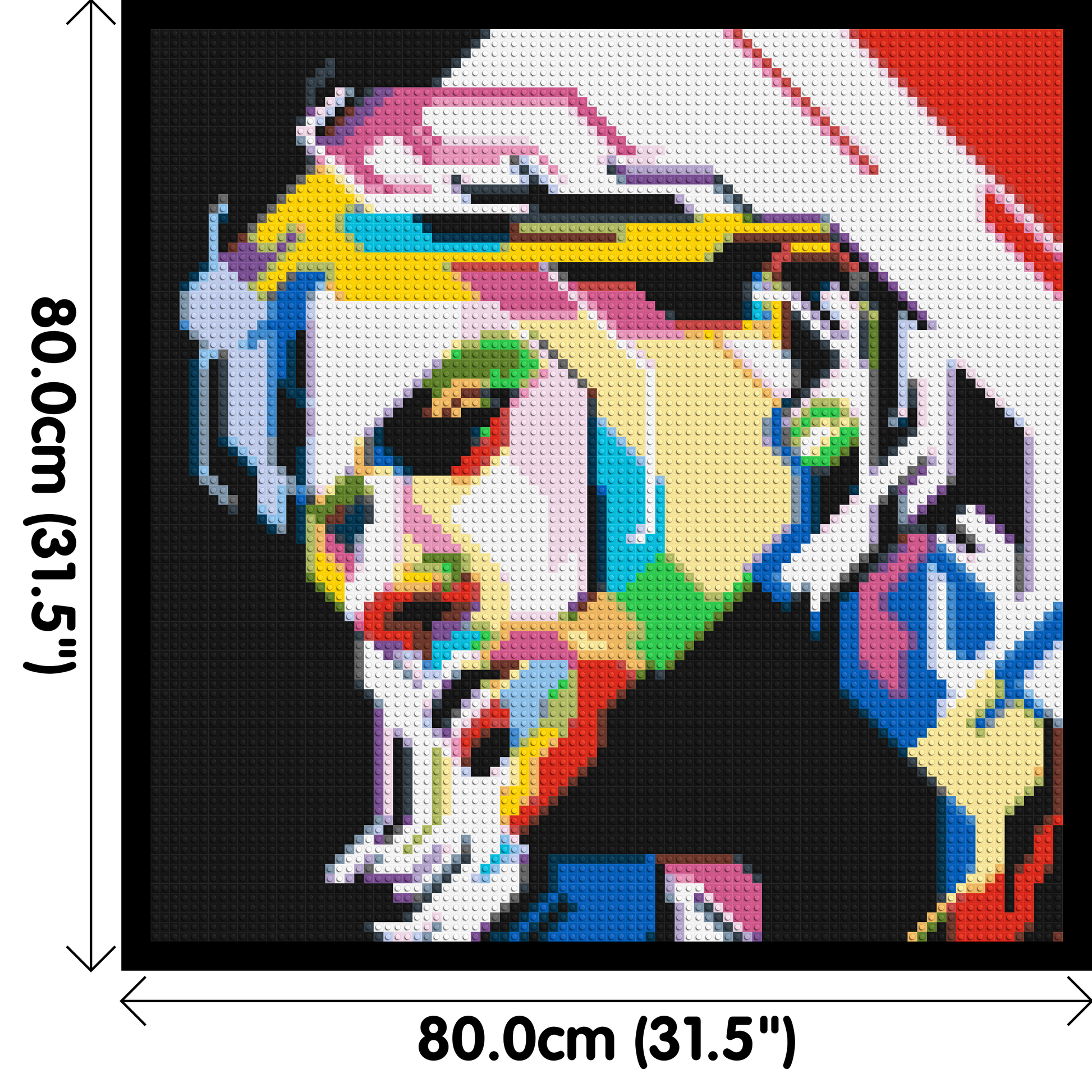 Kurt Cobain - Brick Art Mosaic Kit 4x4 dimensions with frame