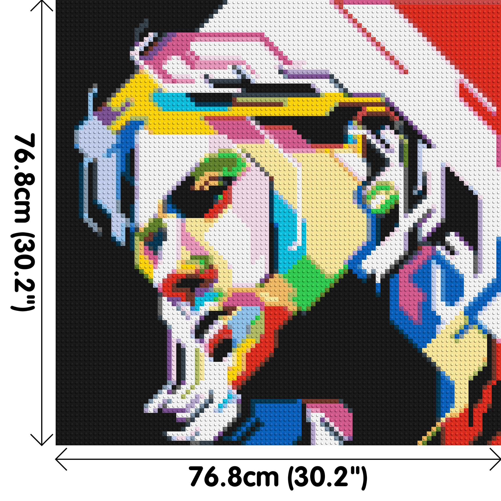 Kurt Cobain - Brick Art Mosaic Kit 4x4 dimensions