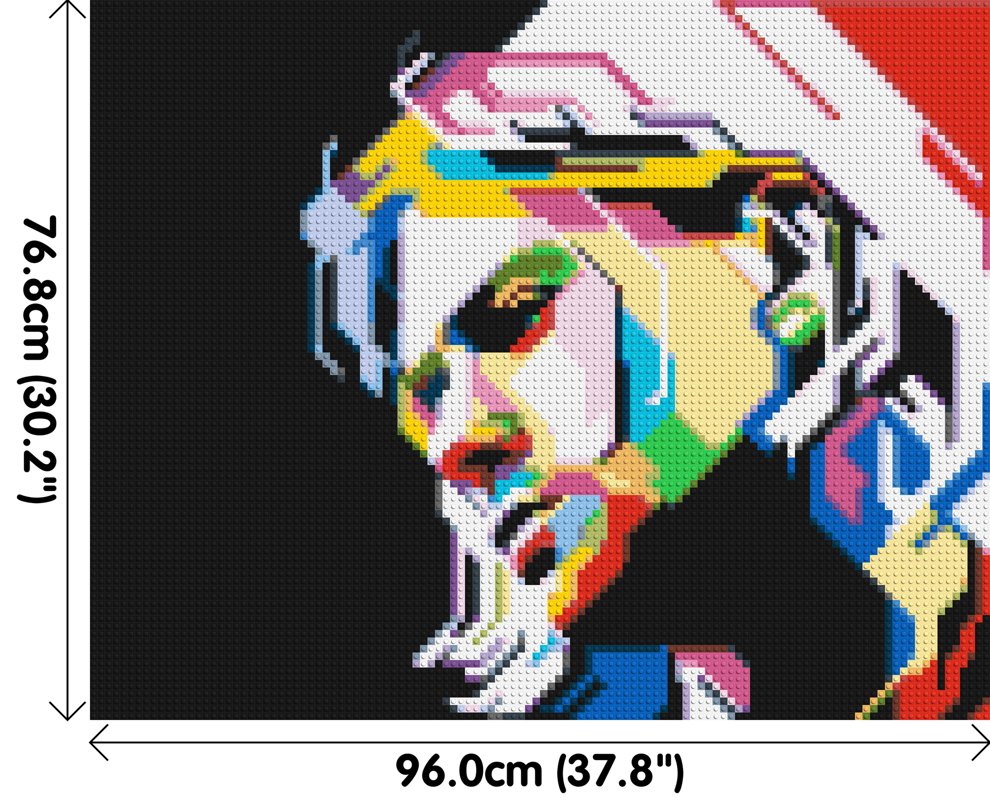 Kurt Cobain - Brick Art Mosaic Kit 5x4 dimensions