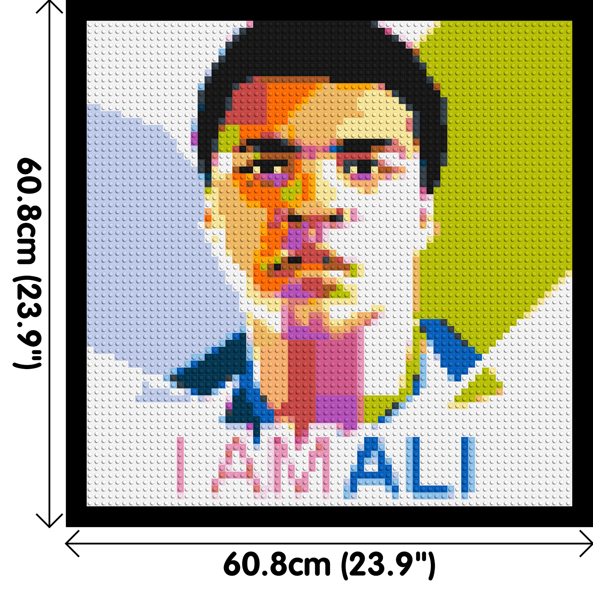 Muhammad Ali - Brick Art Mosaic Kit 3x3 dimensions with frame