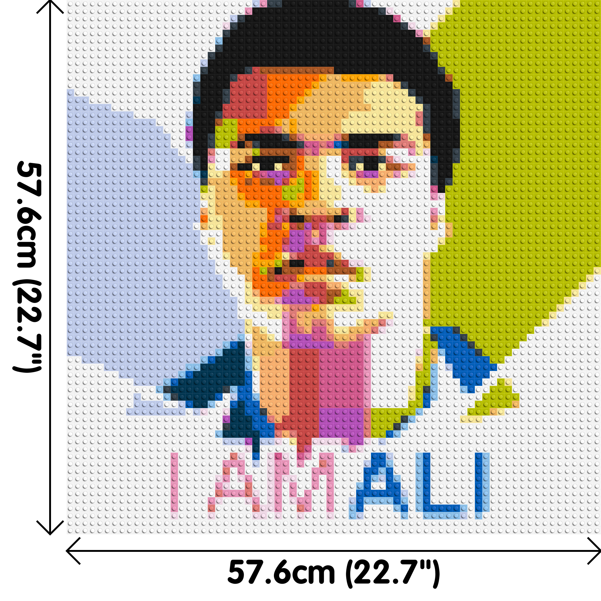 Muhammad Ali - Brick Art Mosaic Kit 3x3 dimensions