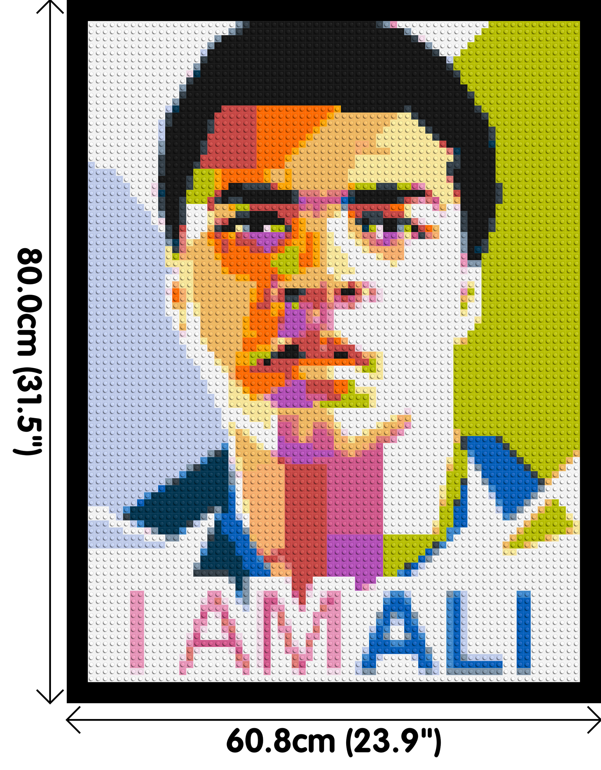 Muhammad Ali - Brick Art Mosaic Kit 3x4 dimensions with frame