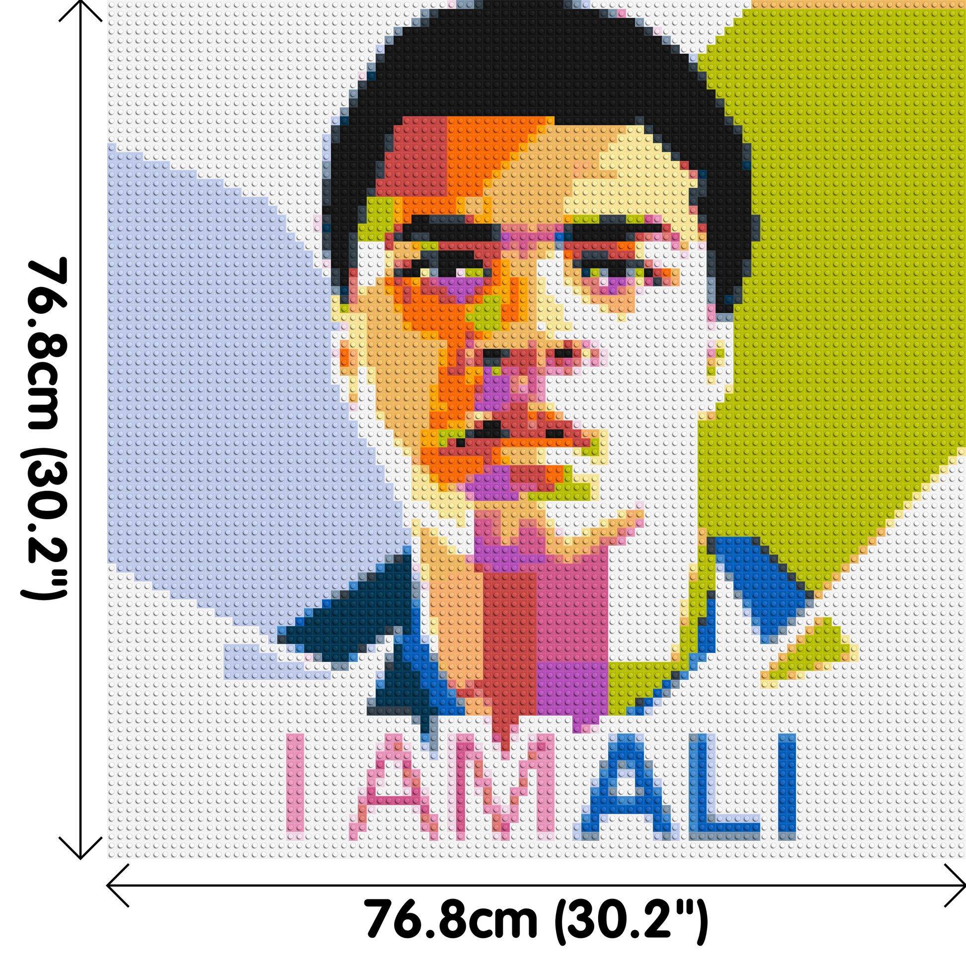 Muhammad Ali - Brick Art Mosaic Kit 4x4 dimensions