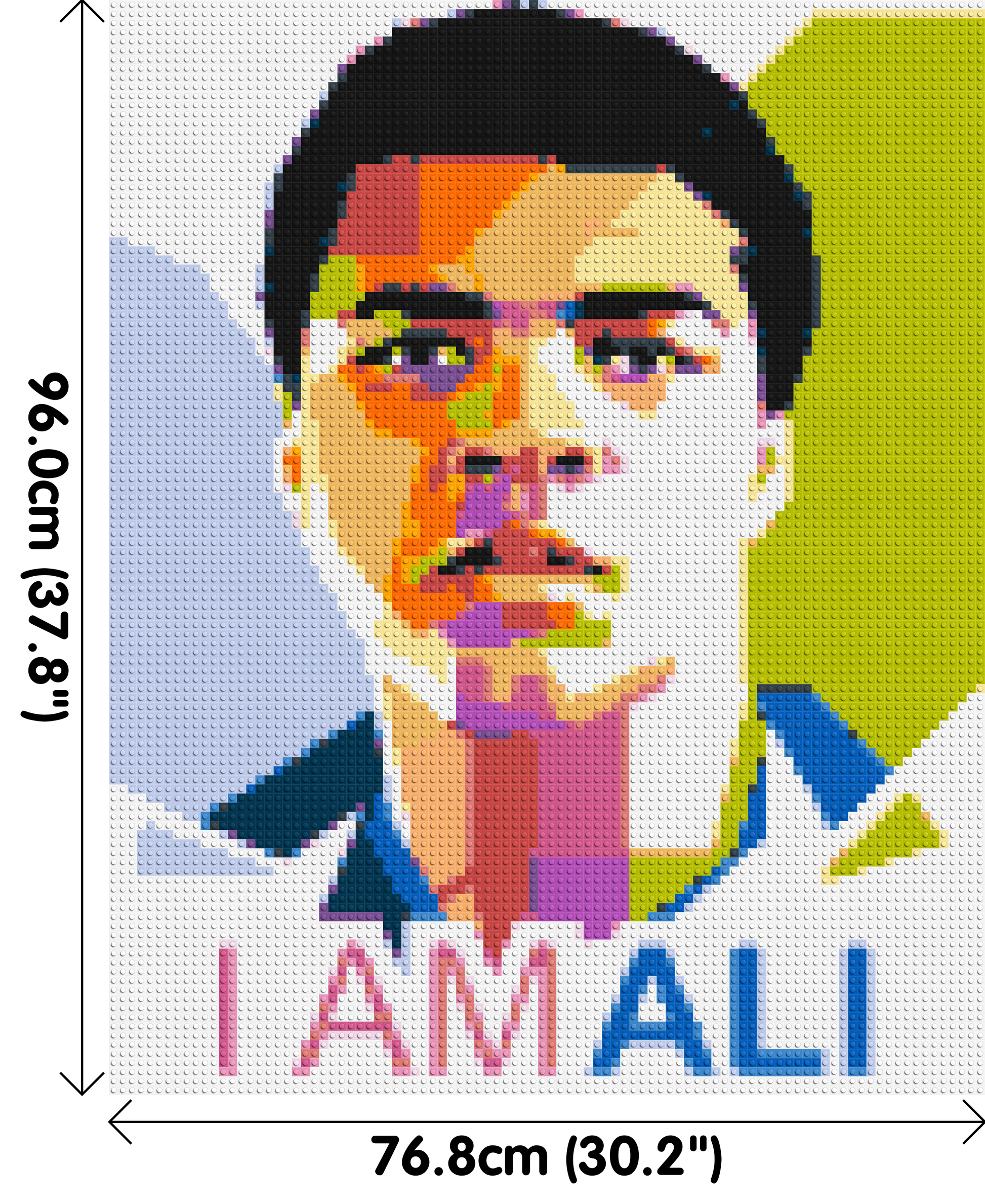 Muhammad Ali - Brick Art Mosaic Kit 4x5 dimensions