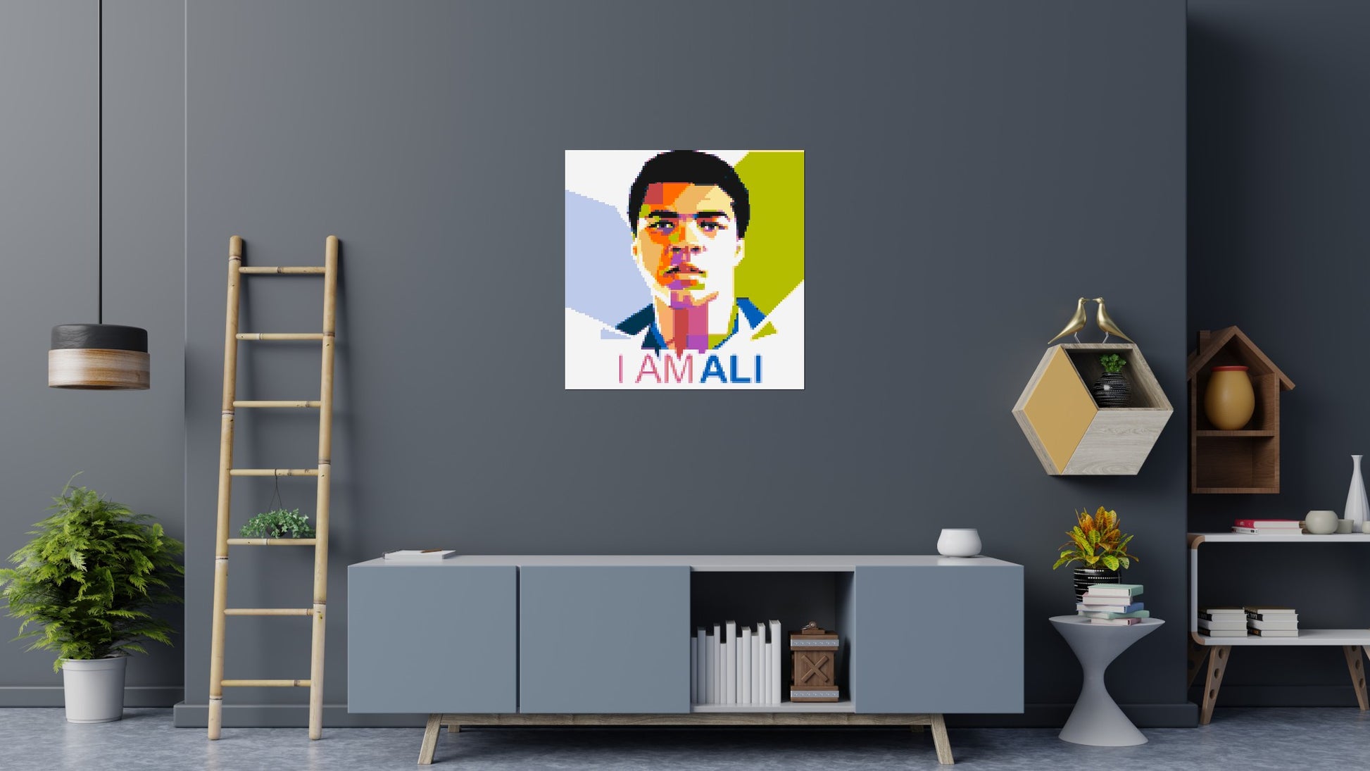 Muhammad Ali - Brick Art Mosaic Kit 5x5 scene