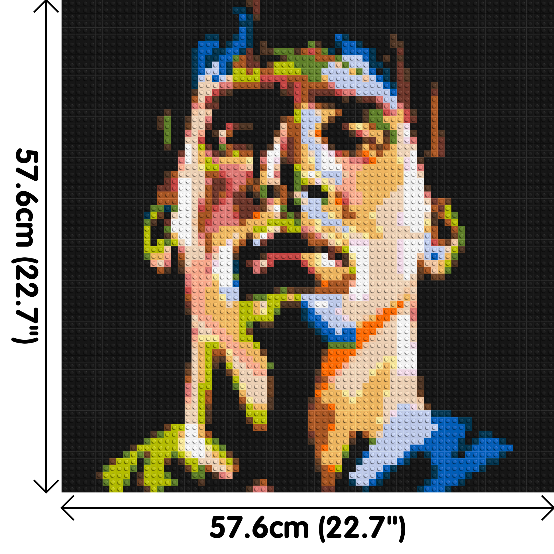 Lionel Messi - Brick Art Mosaic Kit 3x3 dimensions