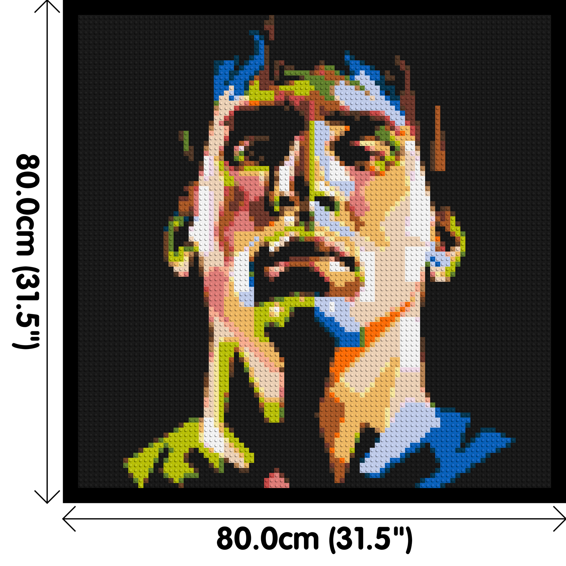 Lionel Messi - Brick Art Mosaic Kit 4x4 dimensions with frame