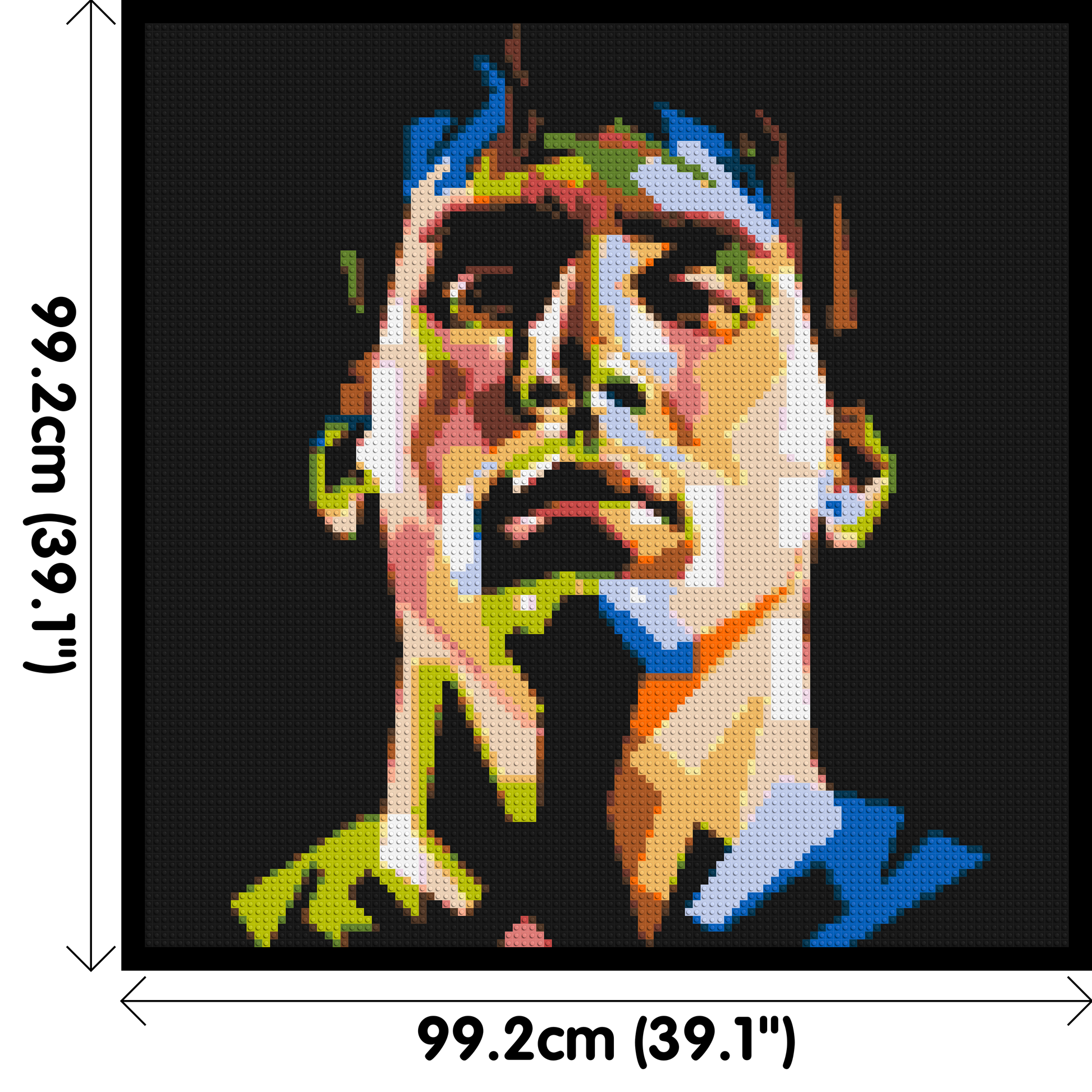 Lionel Messi - Brick Art Mosaic Kit 5x5 dimensions with frame