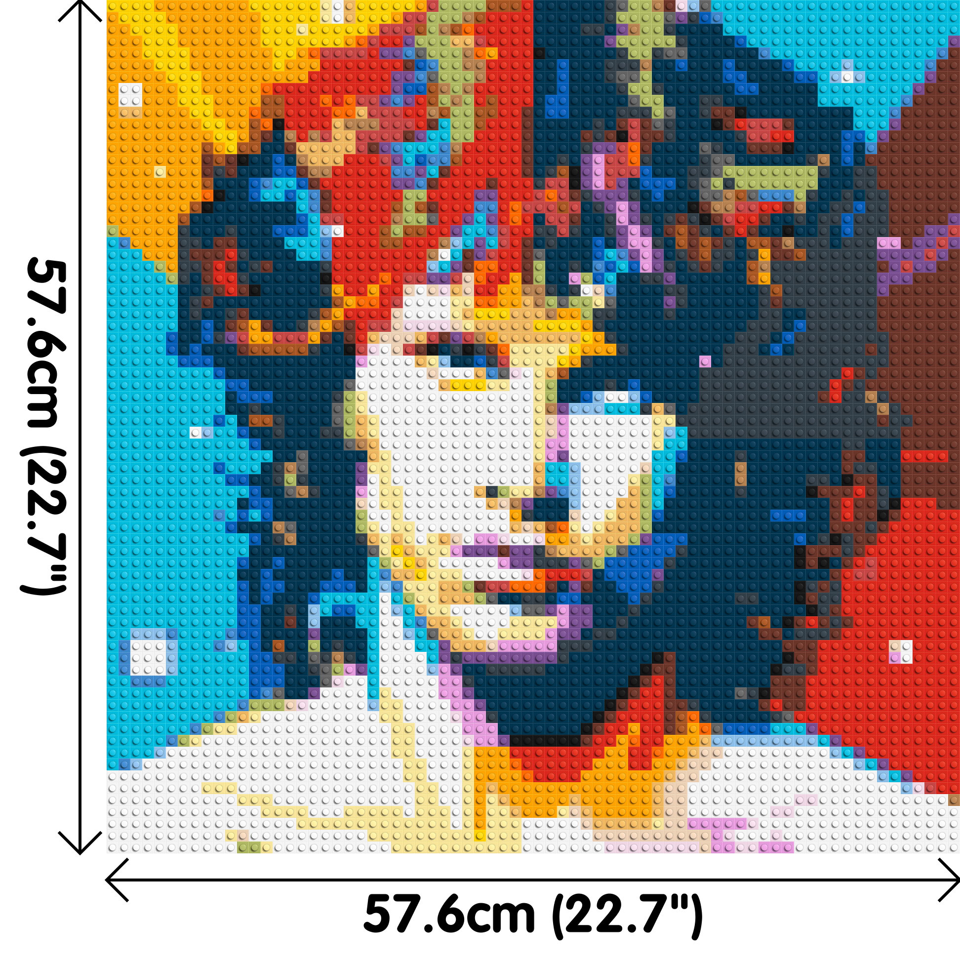 Jim Morrison - Brick Art Mosaic Kit 3x3 dimensions