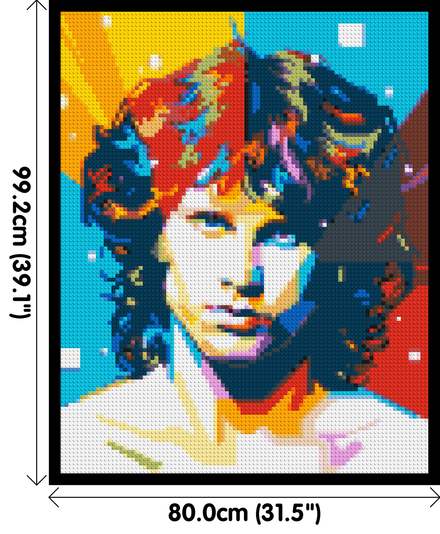 Jim Morrison - Brick Art Mosaic Kit 4x5 large