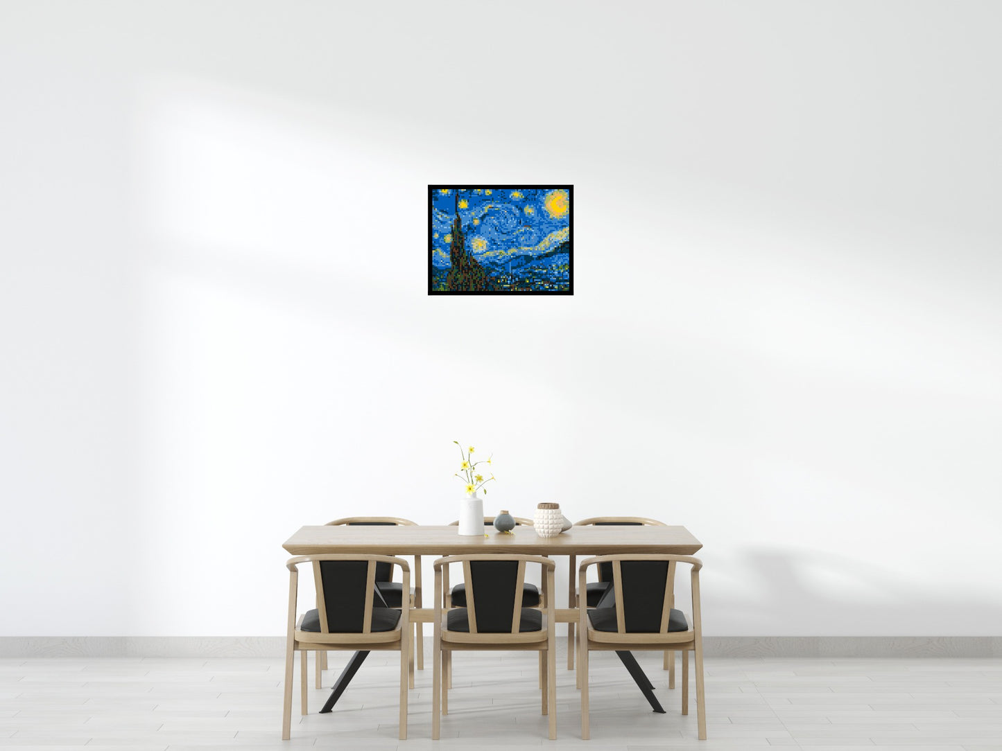 Starry Night by Vincent Van Gogh - Brick Art Mosaic Kit 4x3 large