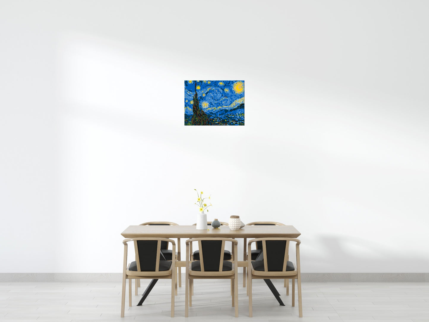 Starry Night by Vincent Van Gogh - Brick Art Mosaic Kit 4x3 large