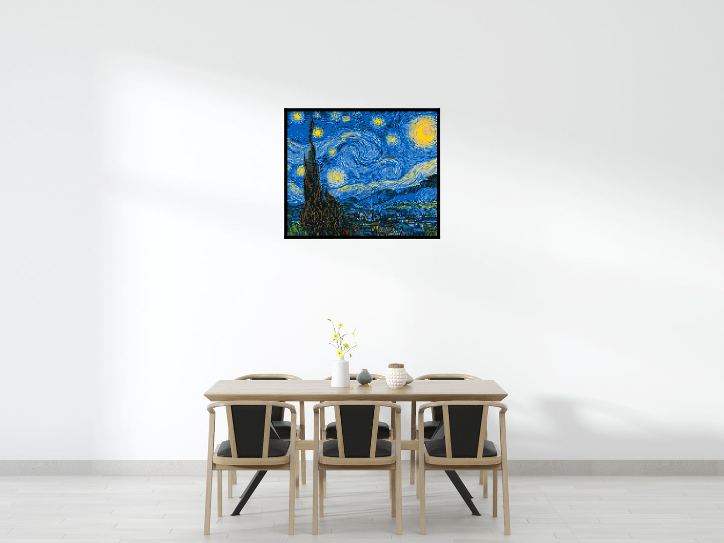 Starry Night by Vincent Van Gogh - Brick Art Mosaic Kit 6x5 large