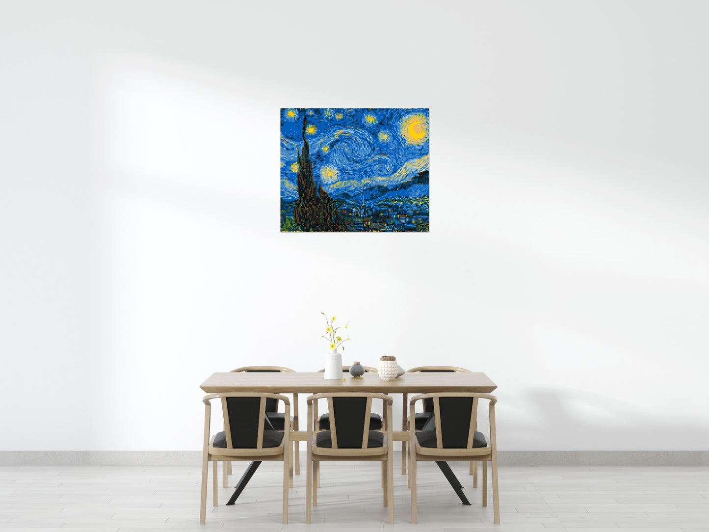 Starry Night by Vincent Van Gogh - Brick Art Mosaic Kit 6x5 large