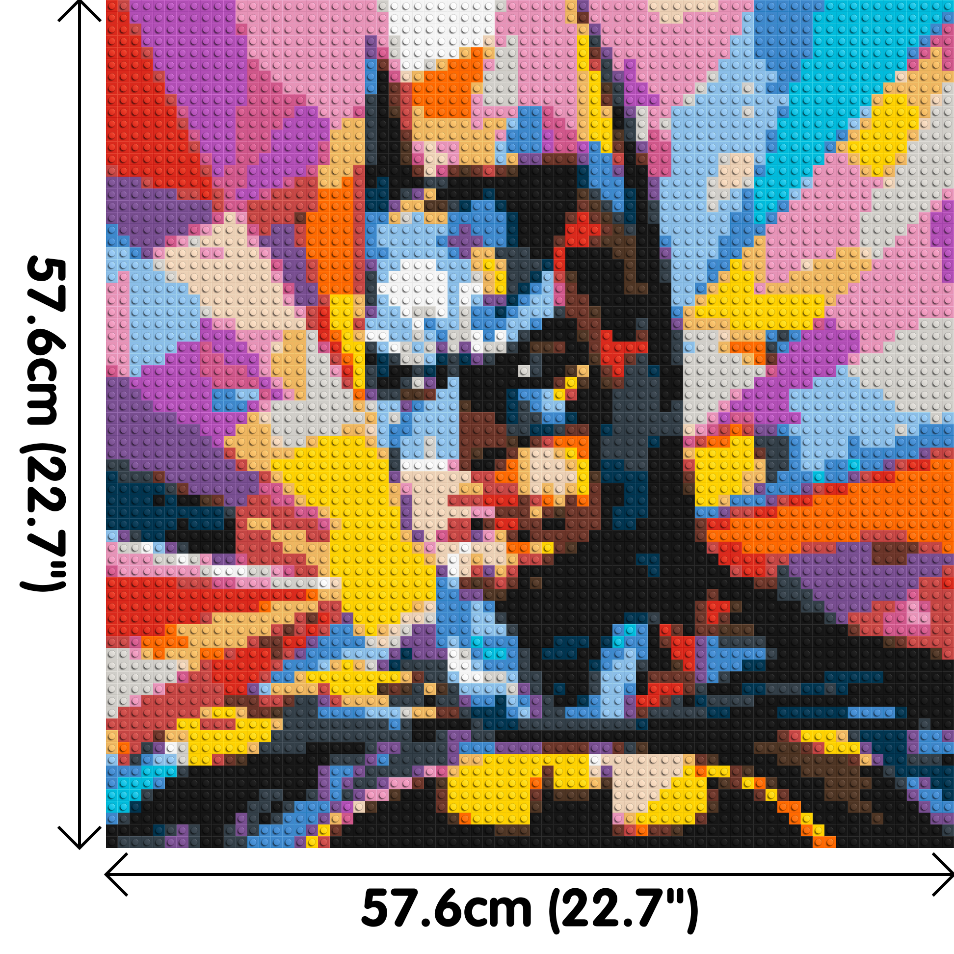 Batman - Brick Art Mosaic Kit 3x3 dimensions