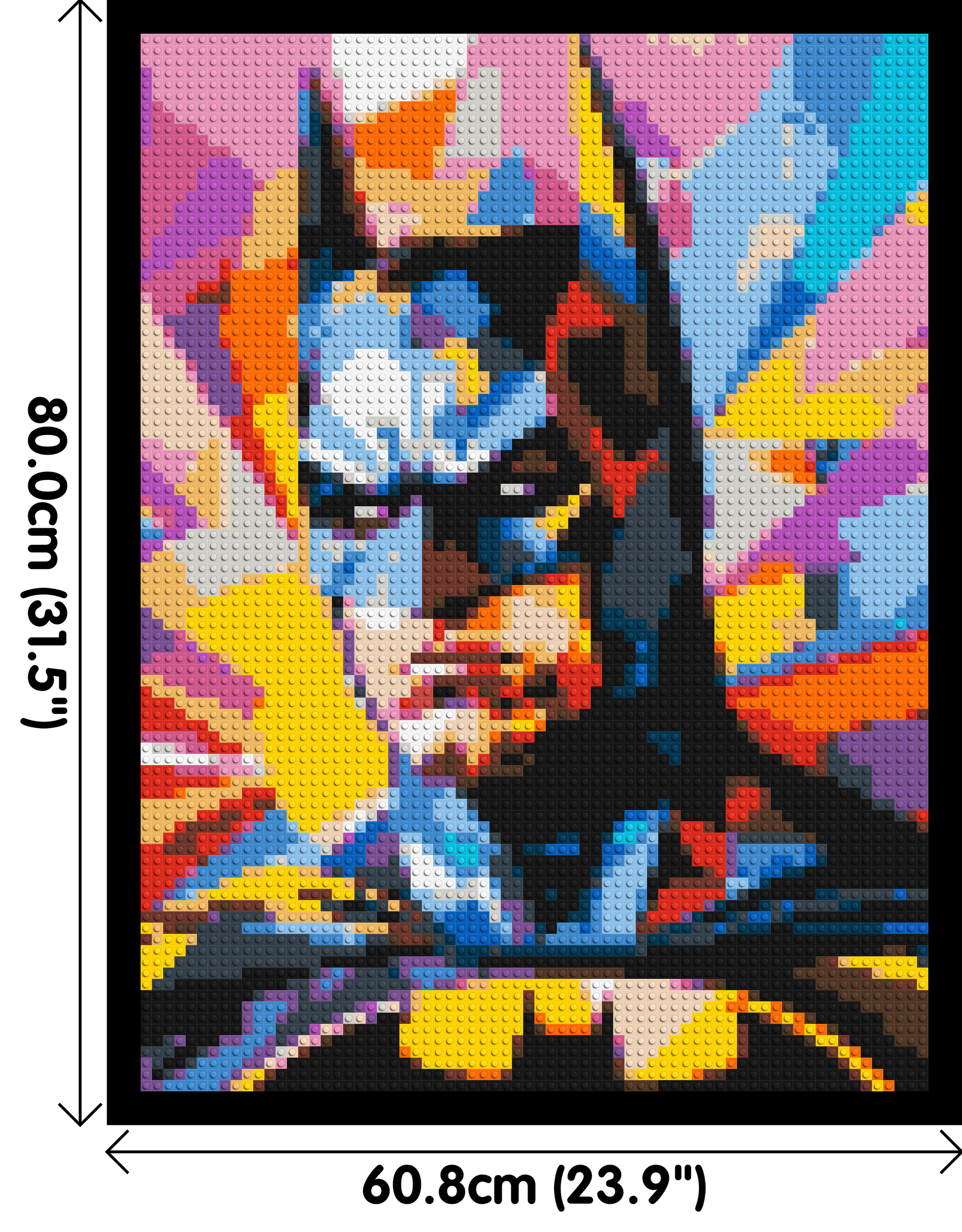 Batman - Brick Art Mosaic Kit 3x4 dimensions with frame