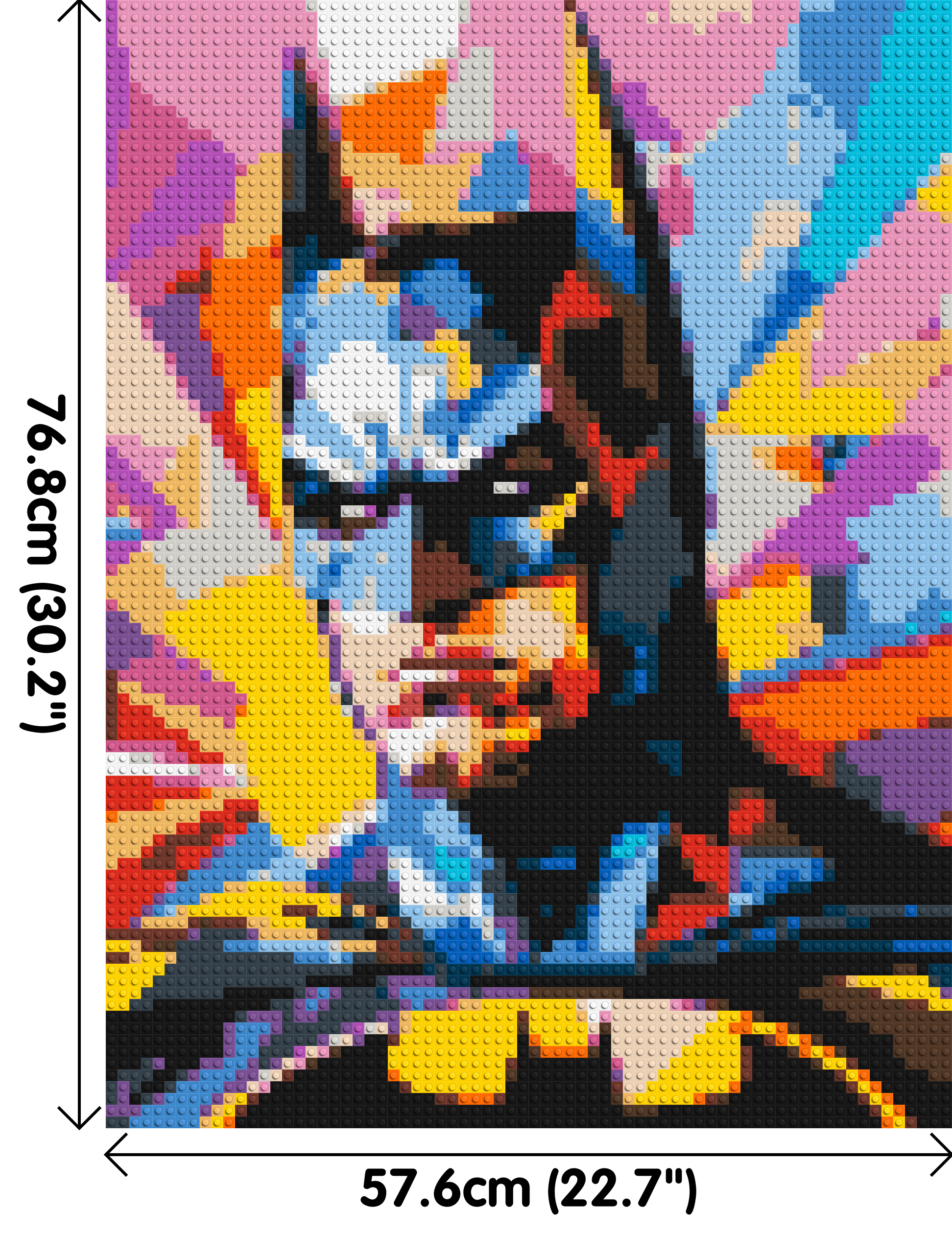 Batman - Brick Art Mosaic Kit 3x4 dimensions