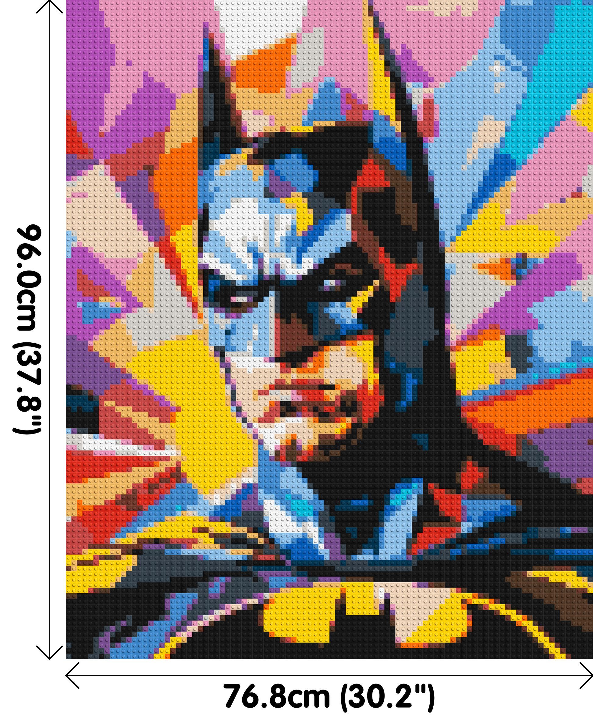 Batman - Brick Art Mosaic Kit 4x5 dimensions