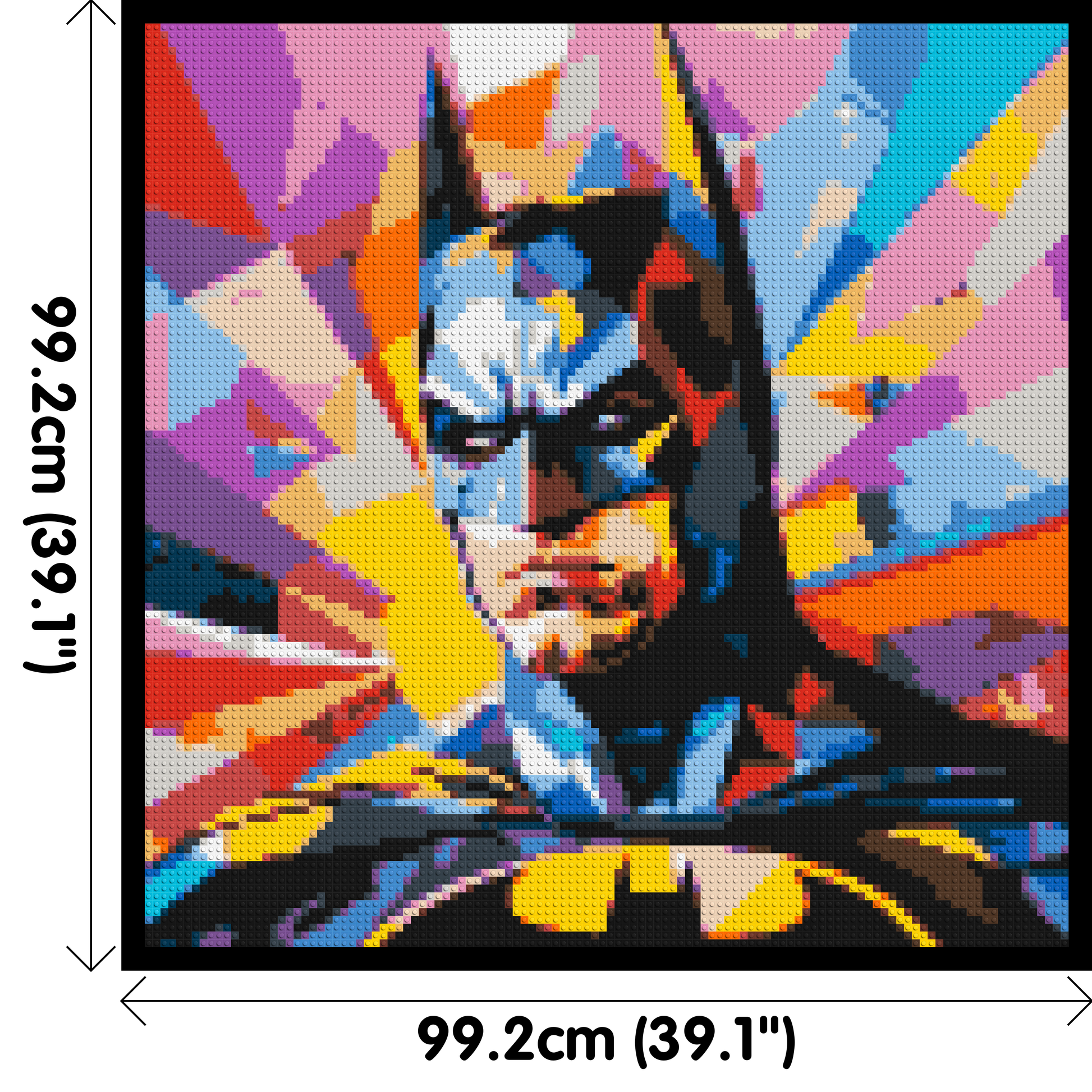 Batman - Brick Art Mosaic Kit 5x5 dimensions with frame