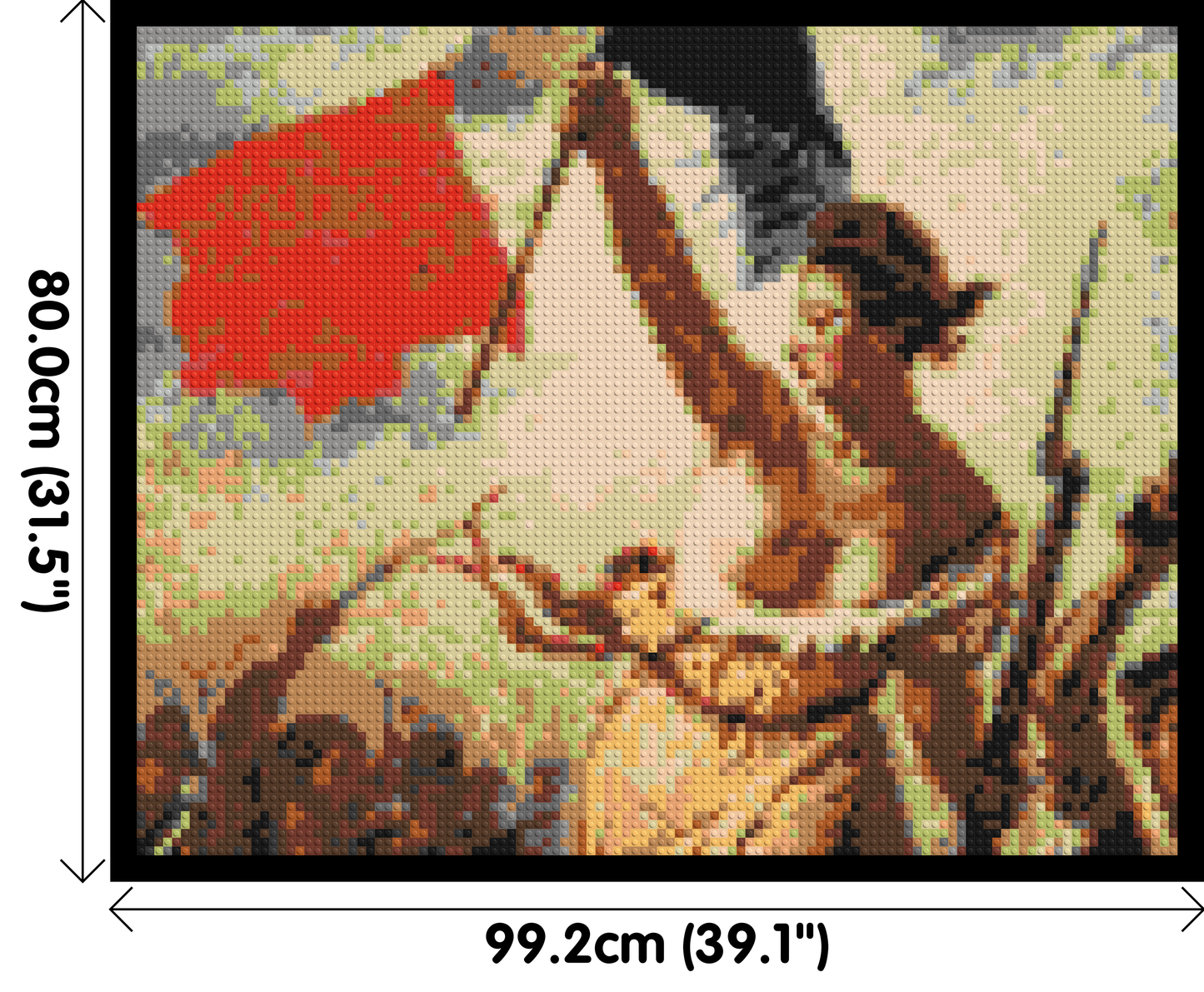 Detail of Liberty Leading The People by Eugène Delacroix  - Brick Art Mosaic Kit 5x4 large