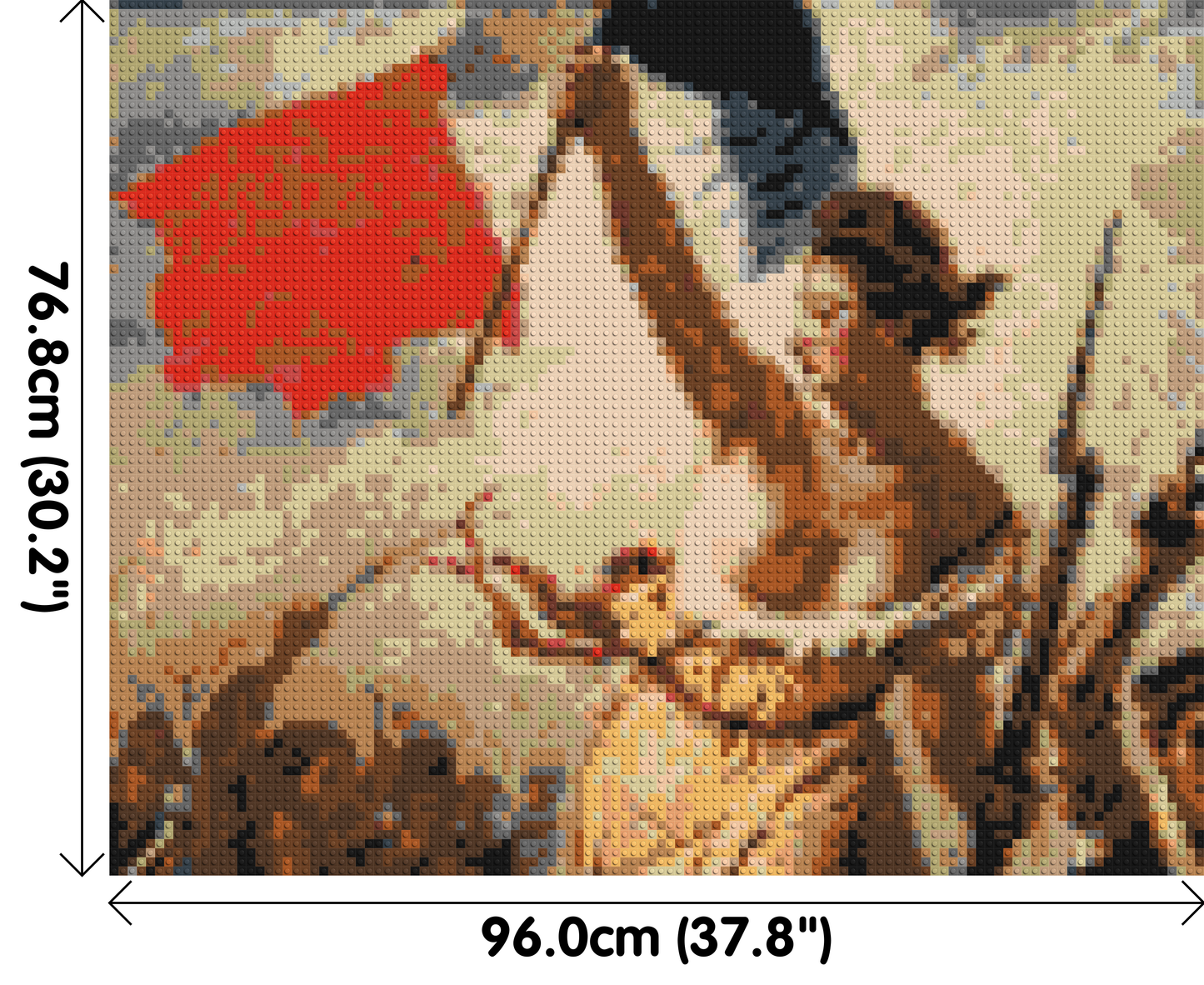 Detail of Liberty Leading The People by Eugène Delacroix  - Brick Art Mosaic Kit 5x4 large