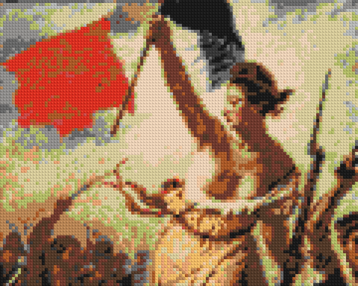 Detail of Liberty Leading The People by Eugène Delacroix  - Brick Art Mosaic Kit 5x4 large
