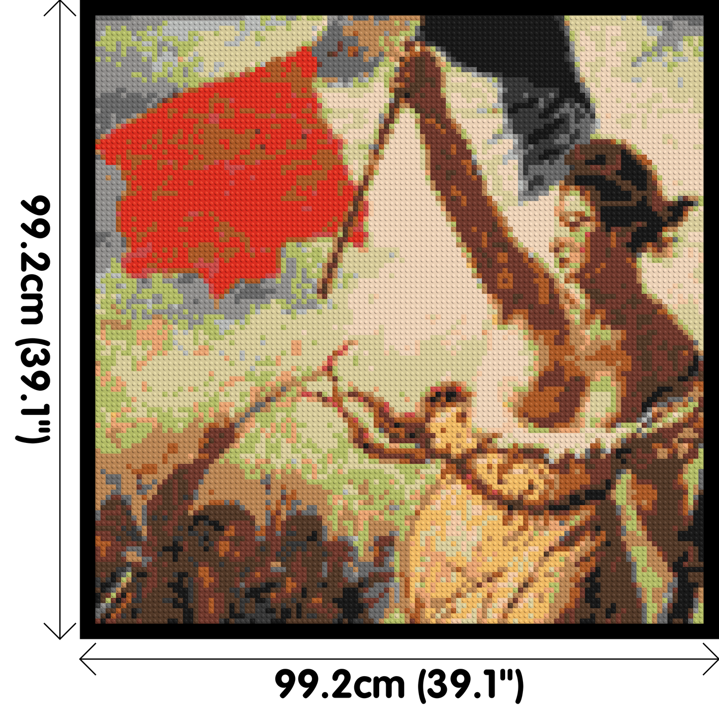 Detail of Liberty Leading The People by Eugène Delacroix  - Brick Art Mosaic Kit 5x5 large
