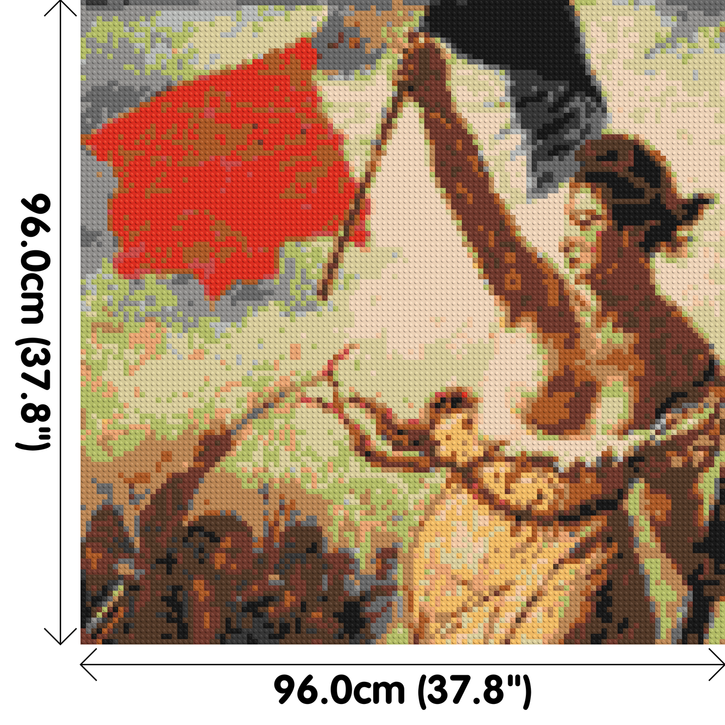 Detail of Liberty Leading The People by Eugène Delacroix  - Brick Art Mosaic Kit 5x5 large
