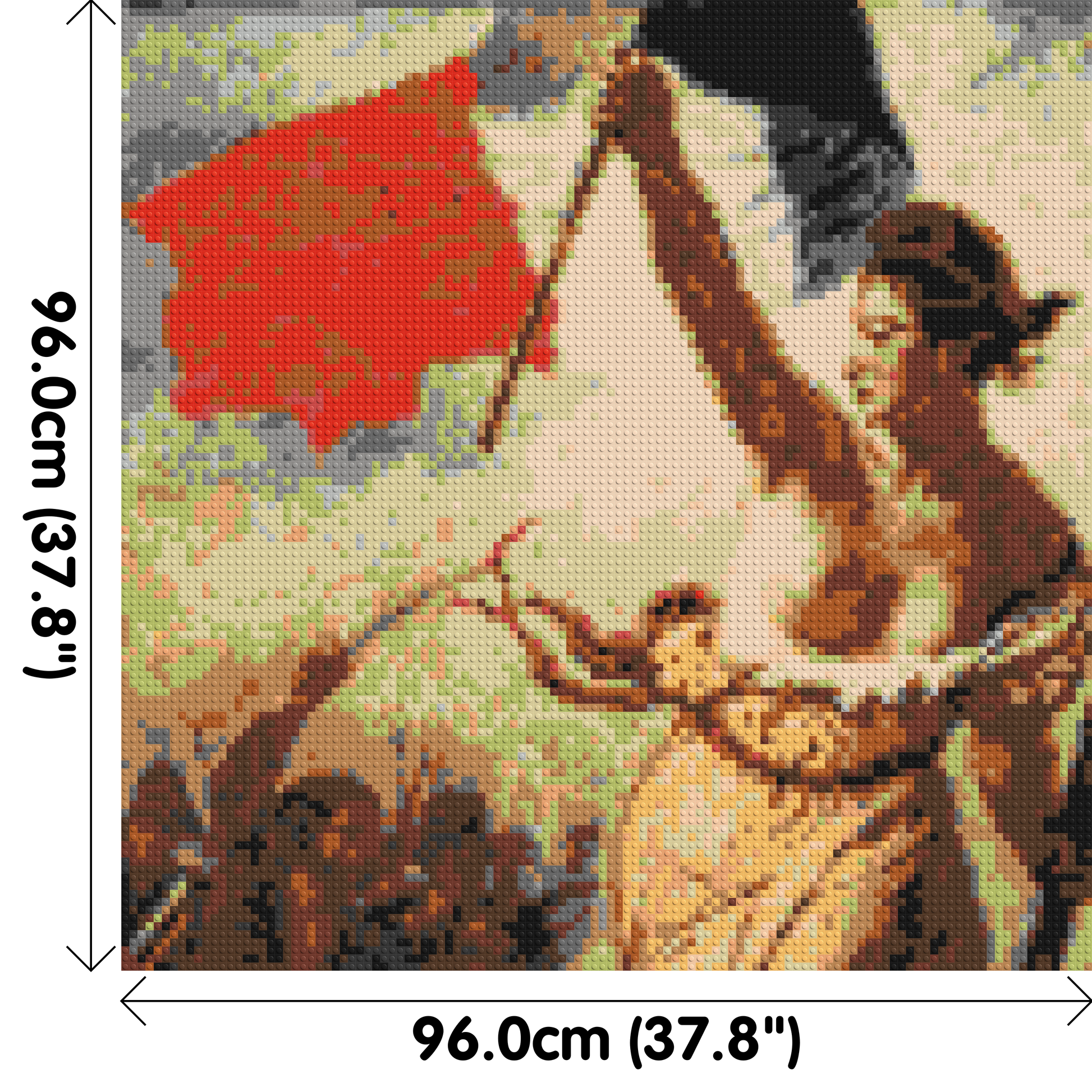 Detail of Liberty Leading The People by Eugène Delacroix  - Brick Art Mosaic Kit 5x5 dimensions