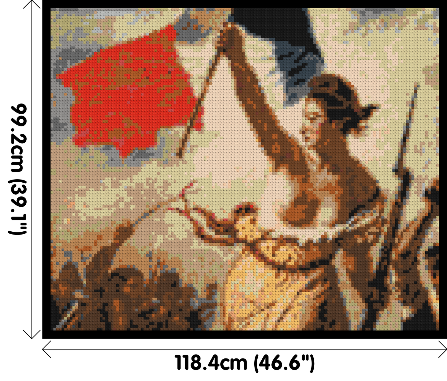 Detail of Liberty Leading The People by Eugène Delacroix  - Brick Art Mosaic Kit 6x5 large