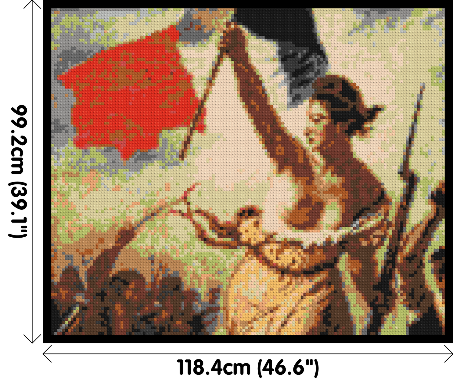 Detail of Liberty Leading The People by Eugène Delacroix  - Brick Art Mosaic Kit 6x5 large
