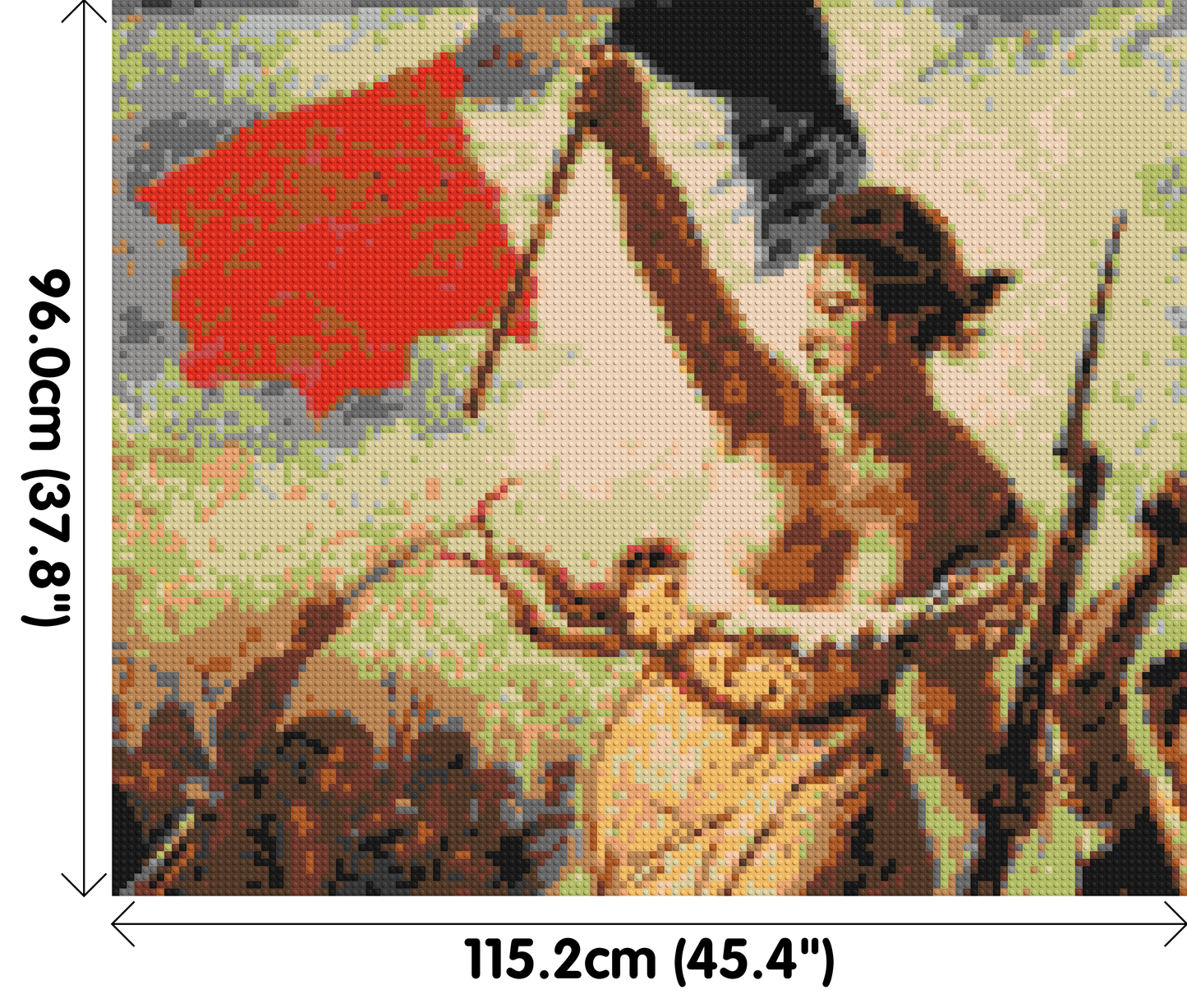 Detail of Liberty Leading The People by Eugène Delacroix  - Brick Art Mosaic Kit 6x5 large