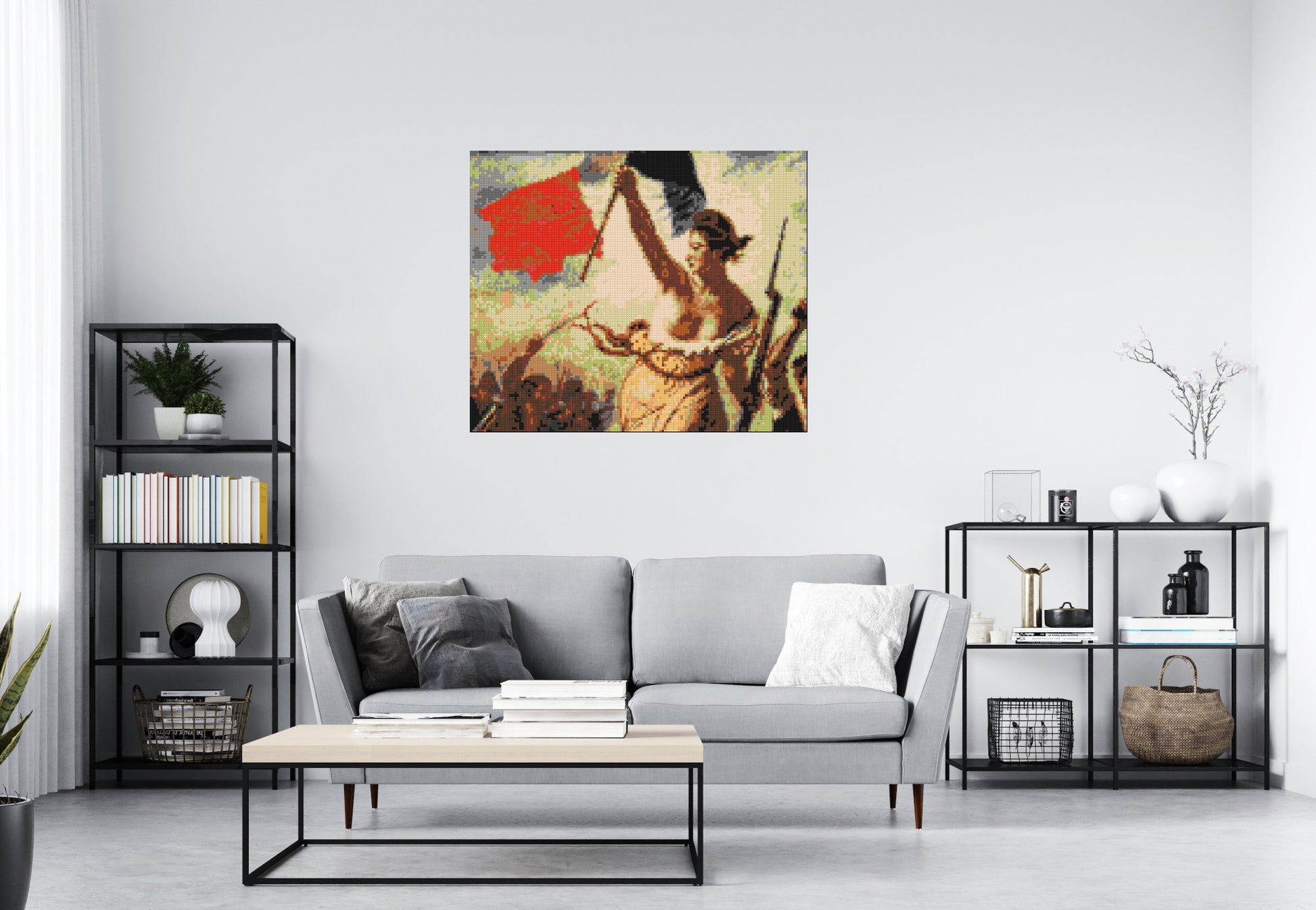 Detail of Liberty Leading The People by Eugène Delacroix  - Brick Art Mosaic Kit 6x5 scene