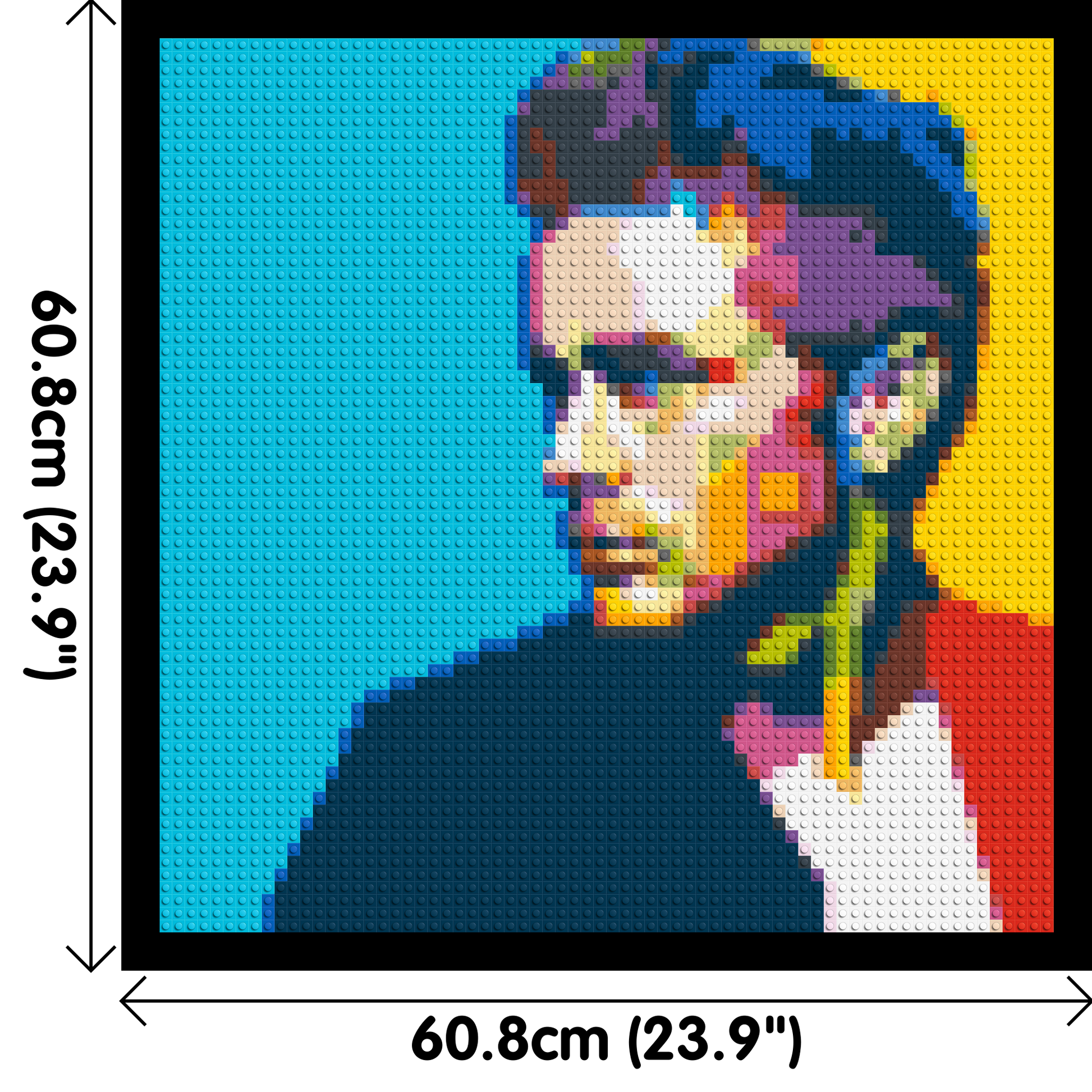 James Dean - Brick Art Mosaic Kit 3x3 dimensions with frame