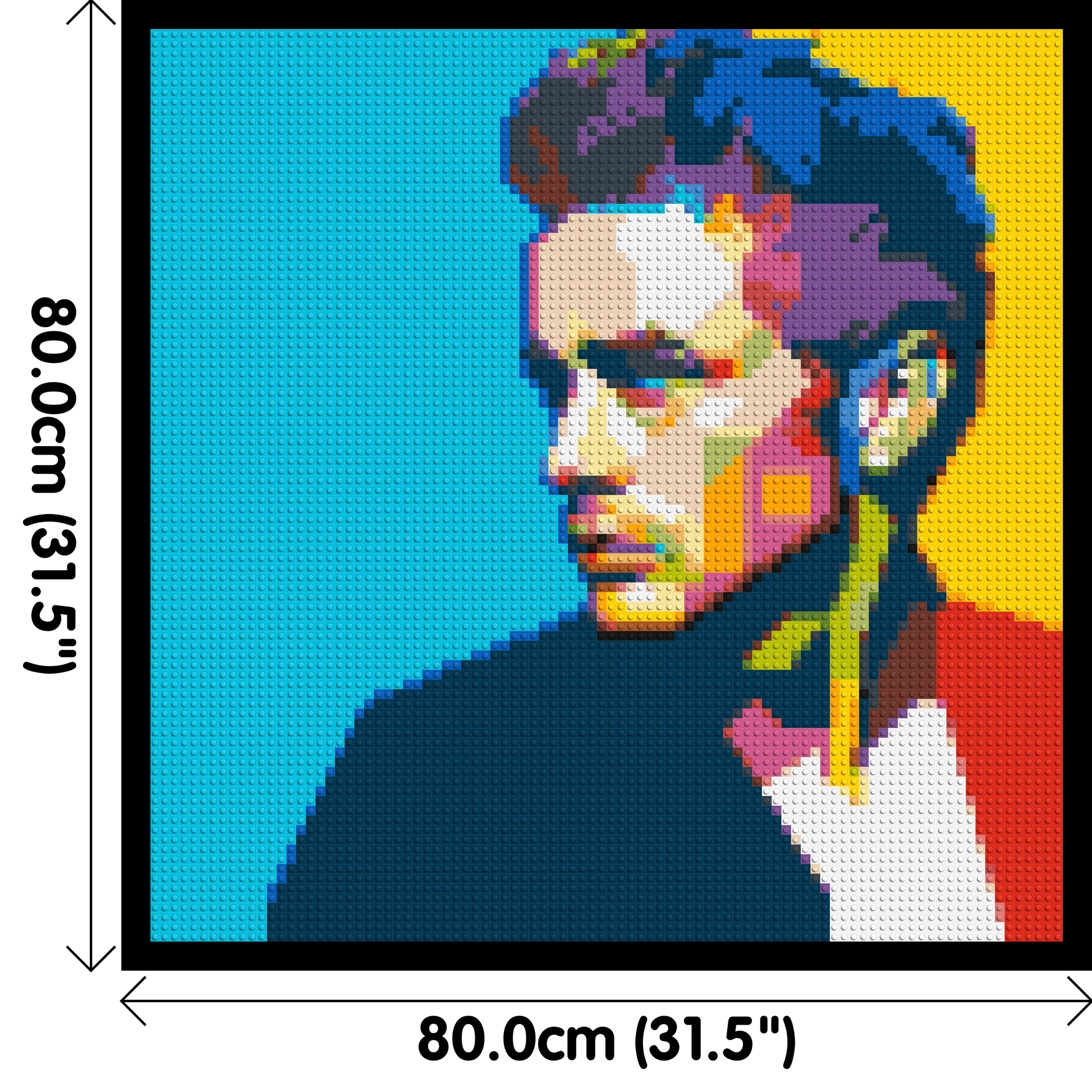 James Dean - Brick Art Mosaic Kit 4x4 dimensions with frame