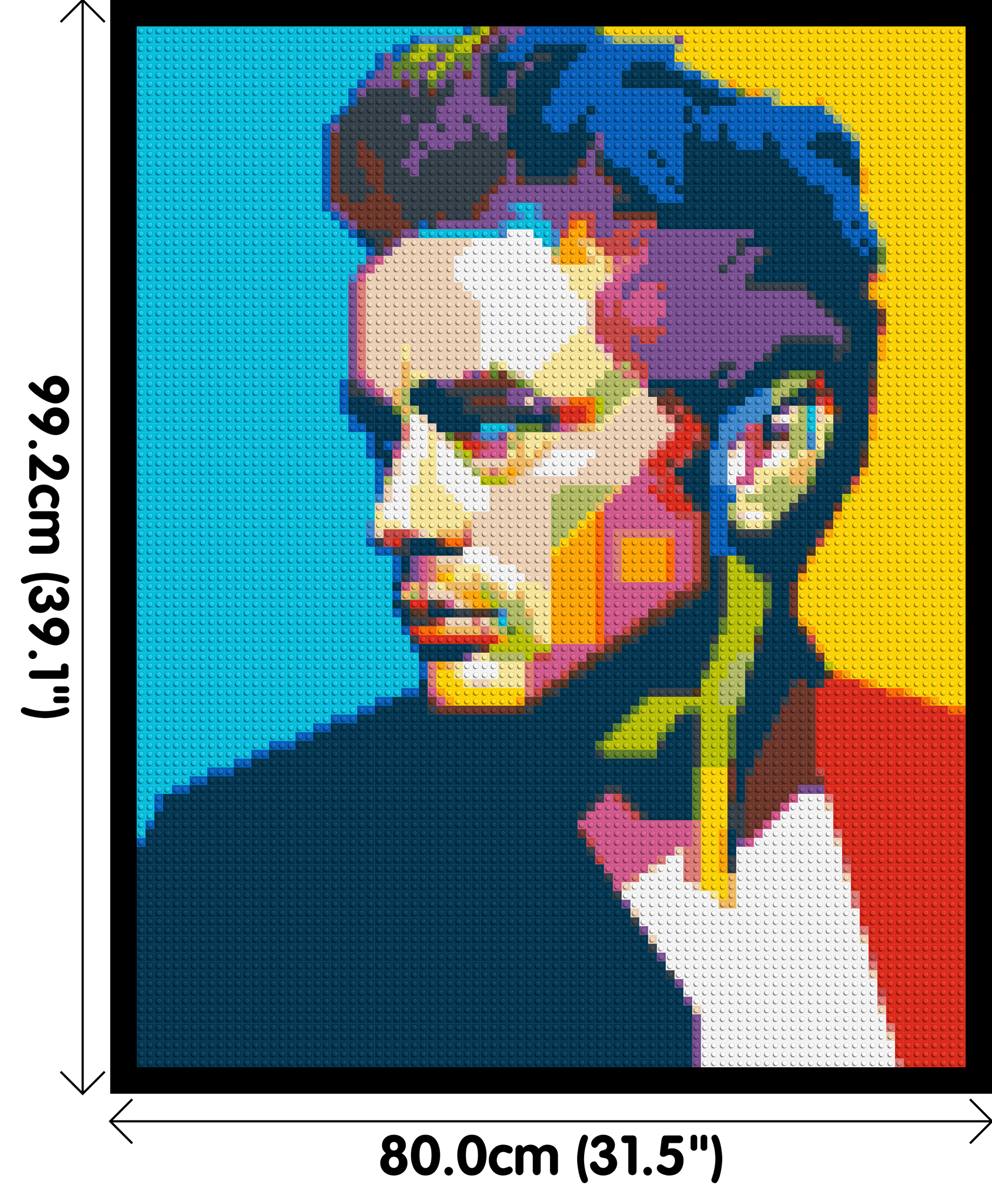 James Dean - Brick Art Mosaic Kit 4x5 dimensions with frame