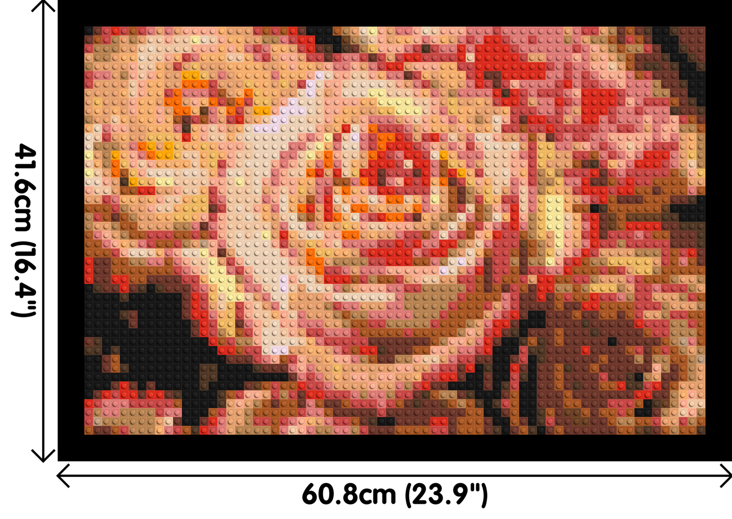 Pink Roses - Brick Art Mosaic Kit 3x2 large